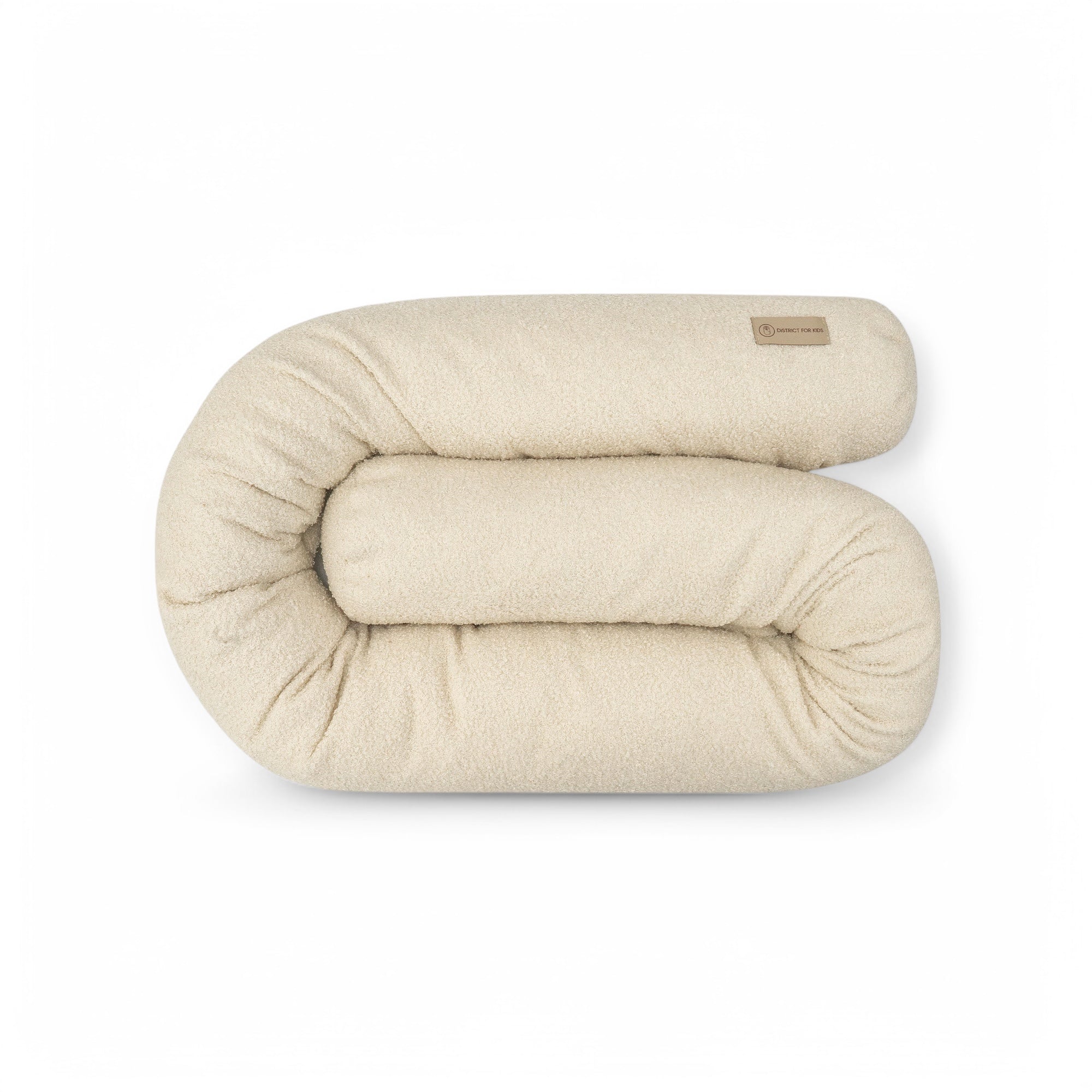 Bettschlange einsträngig Teddystoff Boucle – Schutz & Vielseitig - Creme / 180 cm - Baby & Kleinkind
