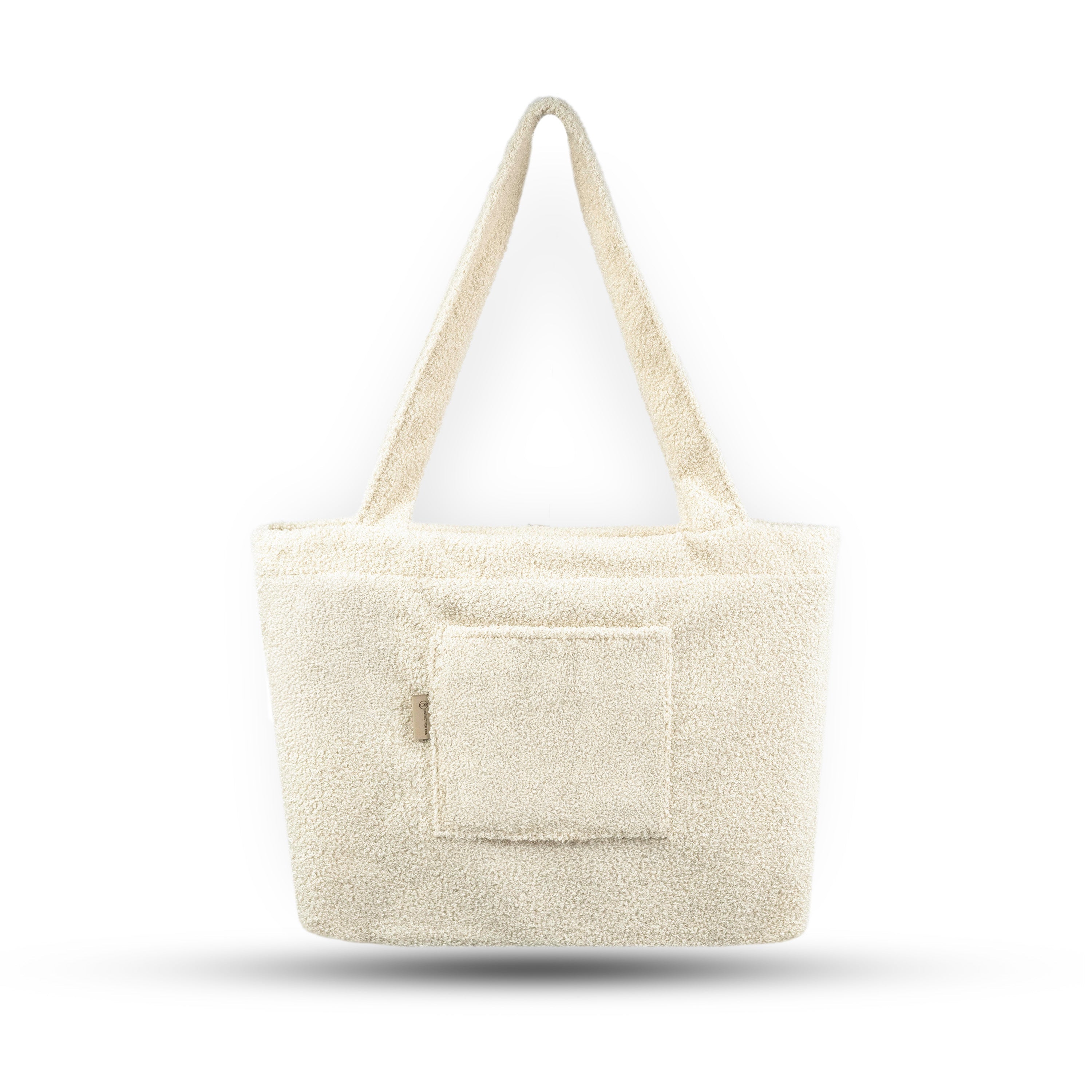 Shopper Mom Bag Boucle Teddystoff- Ideal für den Alltag Kinderwagen Cross Shoulder - Wickeltasche