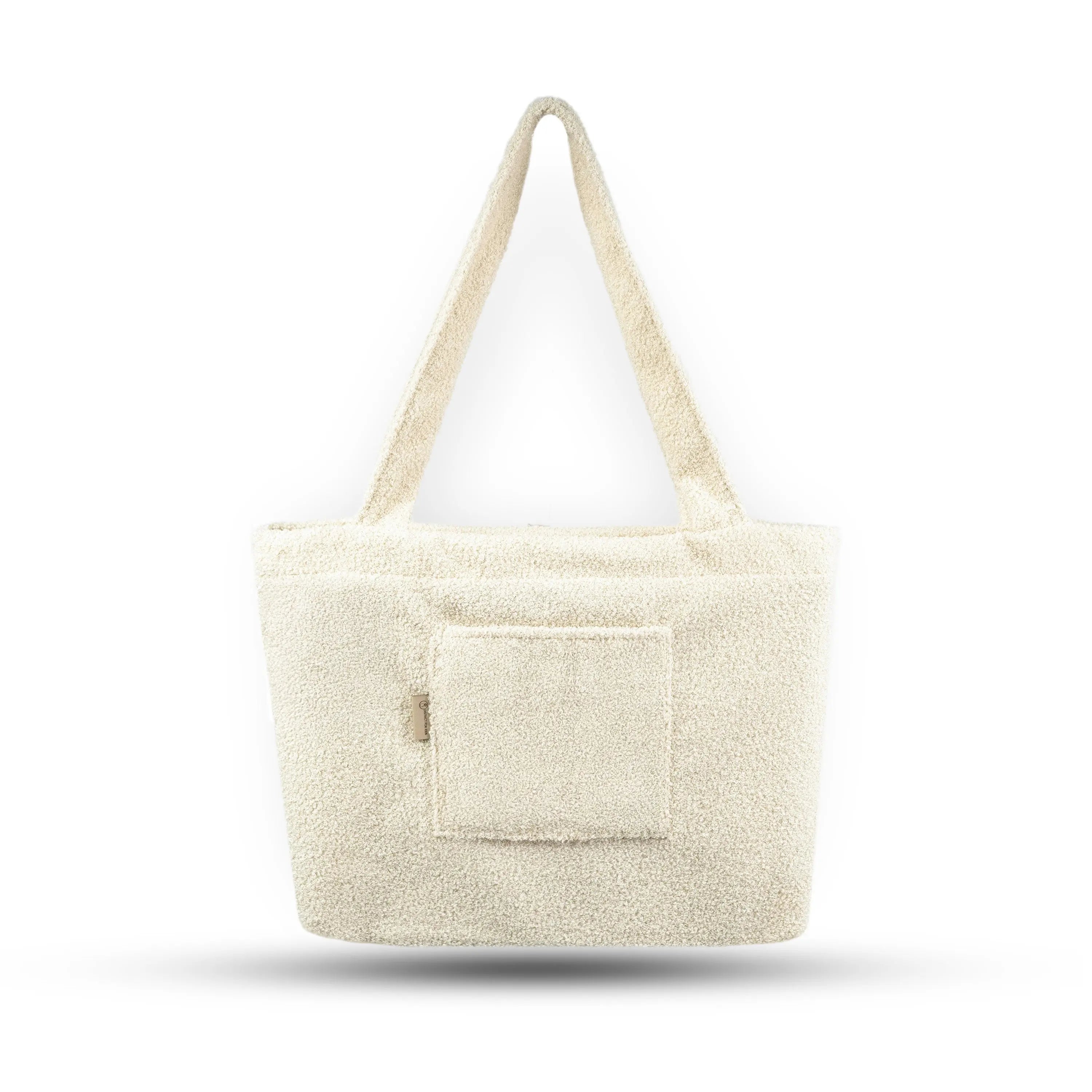 Shopper Mom Bag Boucle Teddystoff- Ideal für den Alltag Kinderwagen Cross Shoulder - Wickeltasche