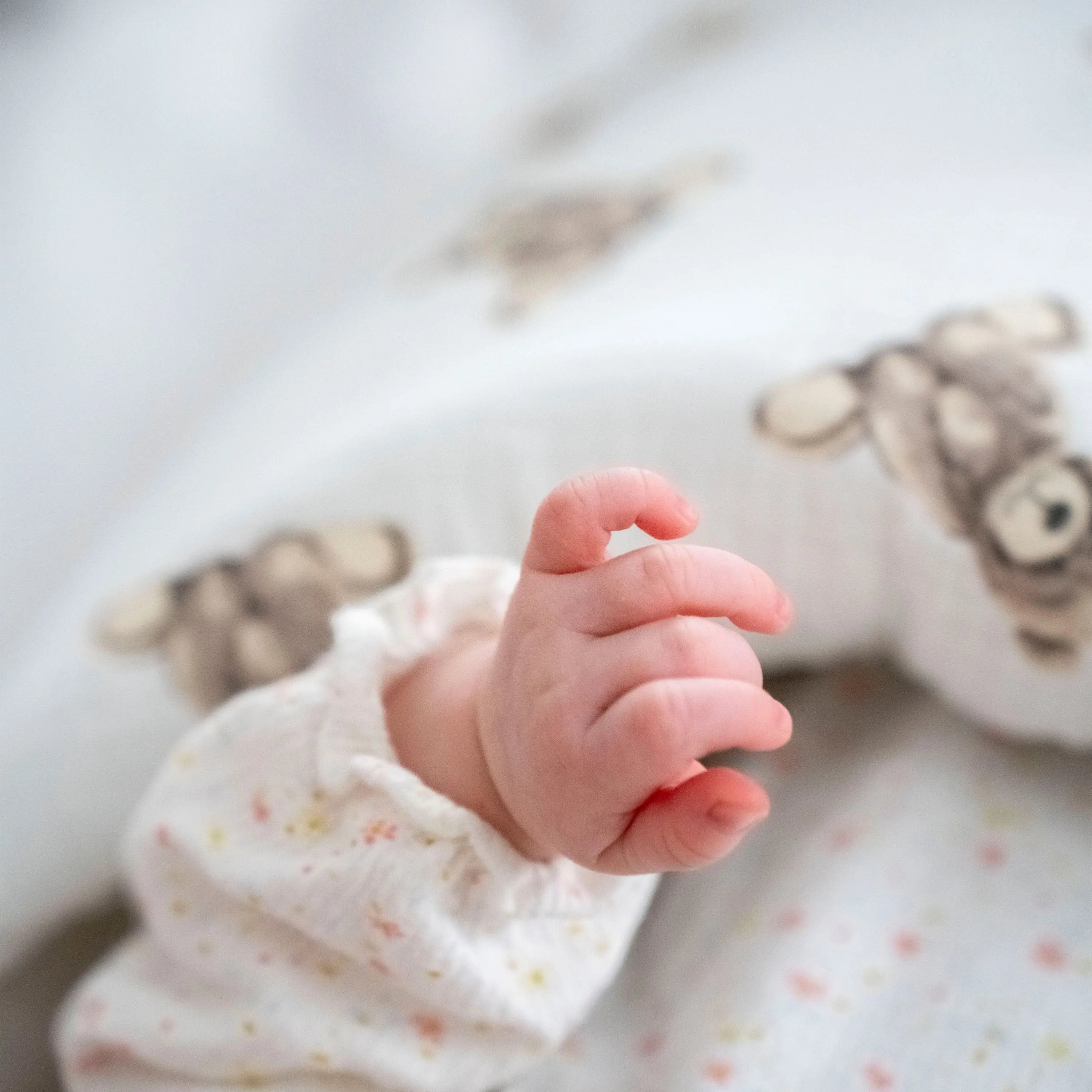 Babyschlafsack Dreamy Musselin Teddybär – süßer Ganzjahresschlafsack - Babyschlafsack