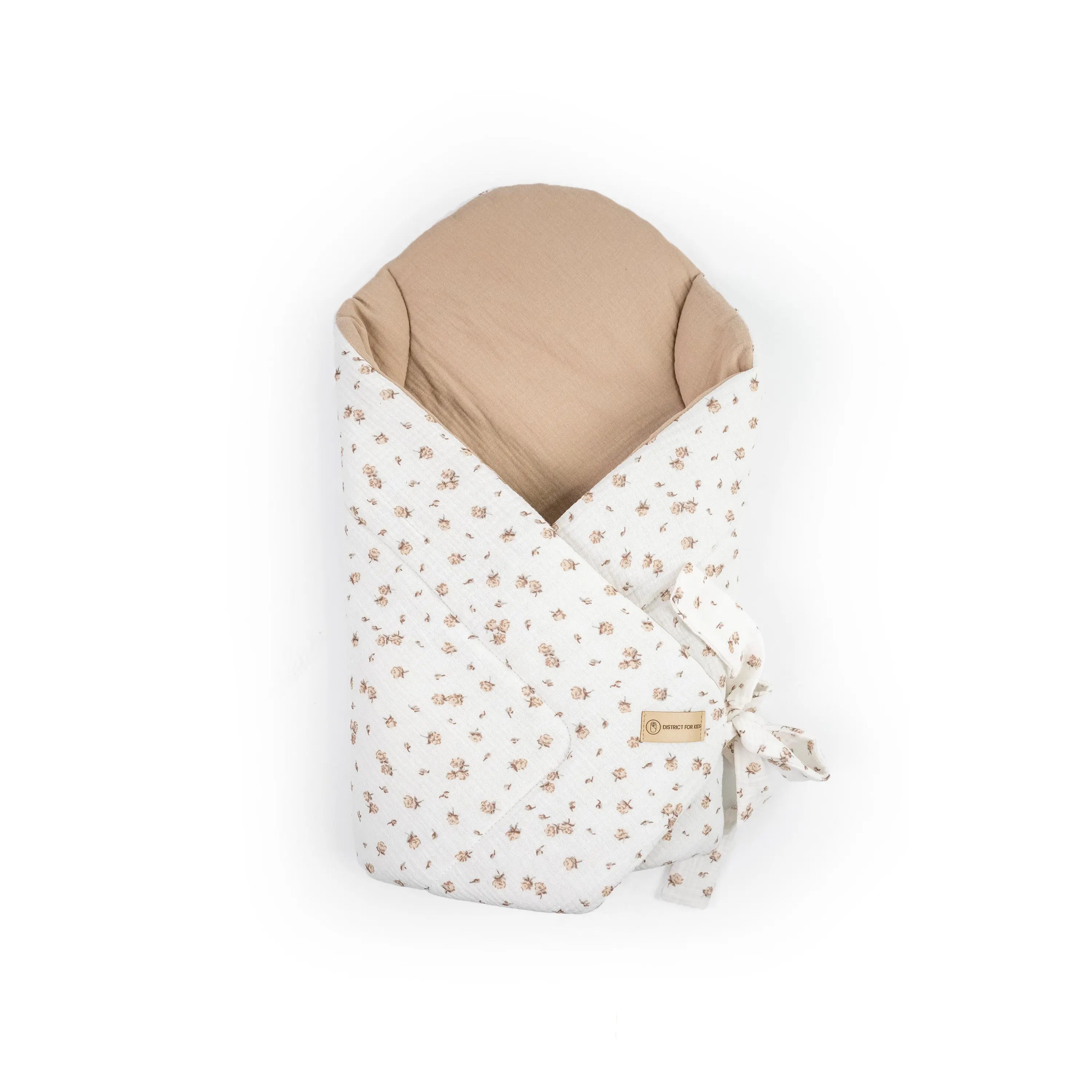 Babyhörnchen Musselin Rosen – Puckdecke & Einschlagdecke District for Kids