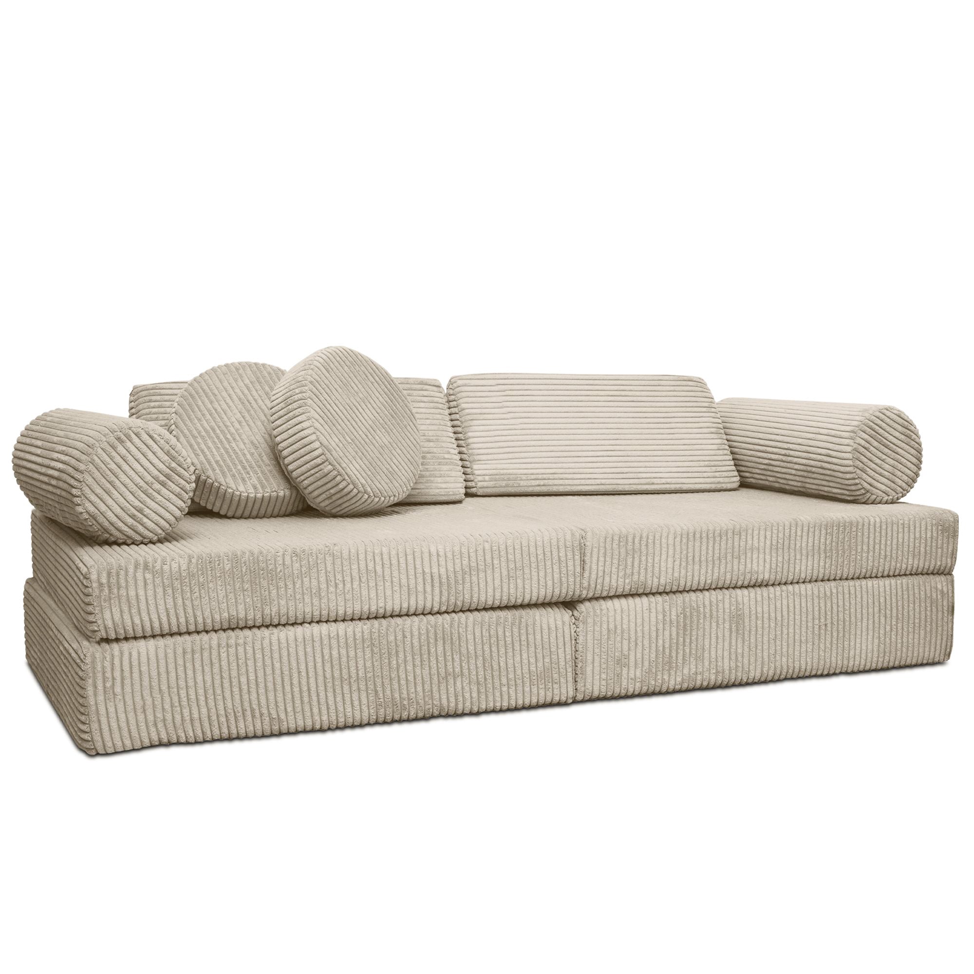 Spielsofa Cord – Kreativer Spielspaß & Gemütlichkeit - Beige - Spielsofa