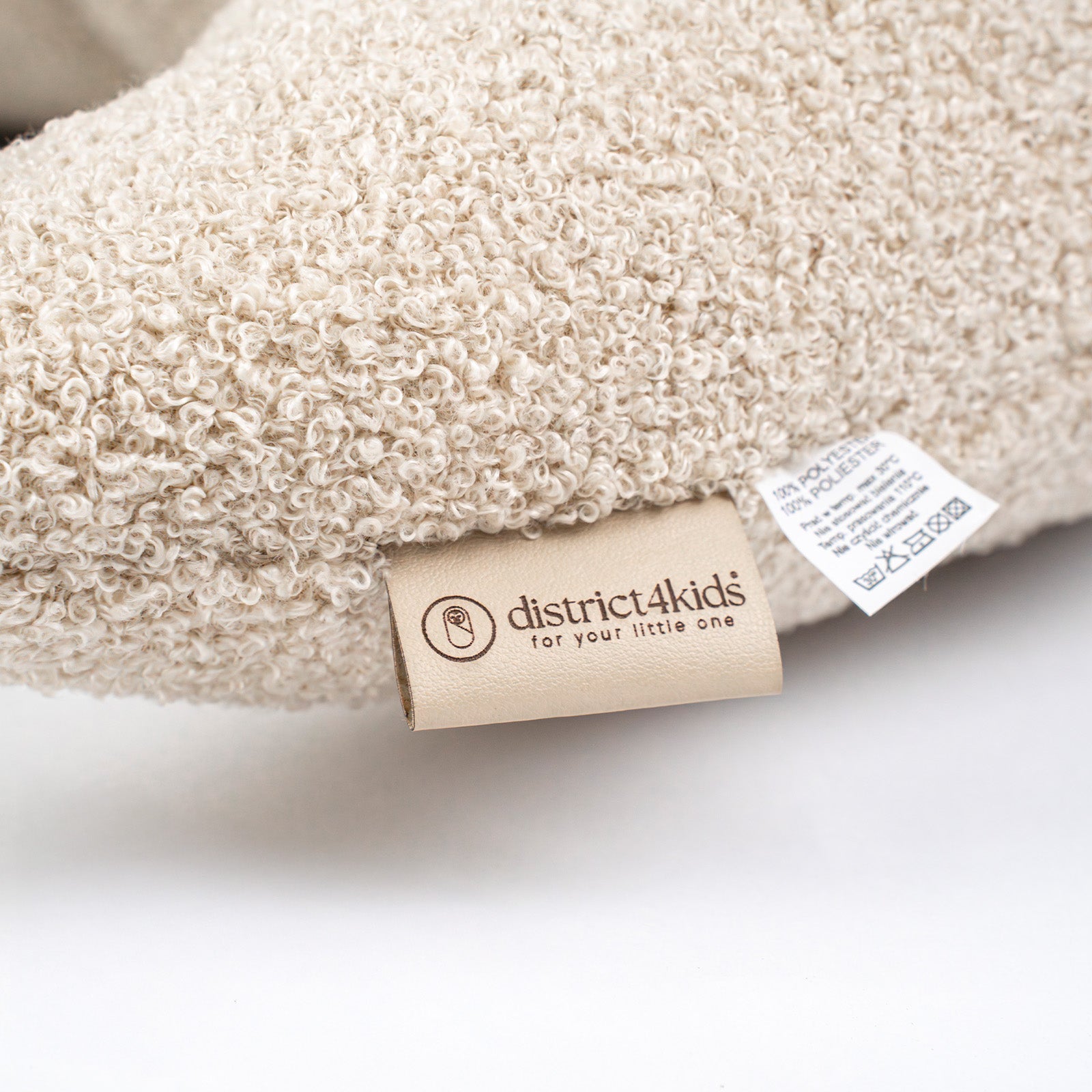 Stillkissen Halbmond Teddystoff Boucle – Komfort Unterstützung & stilvolle Optik - Stillkissen