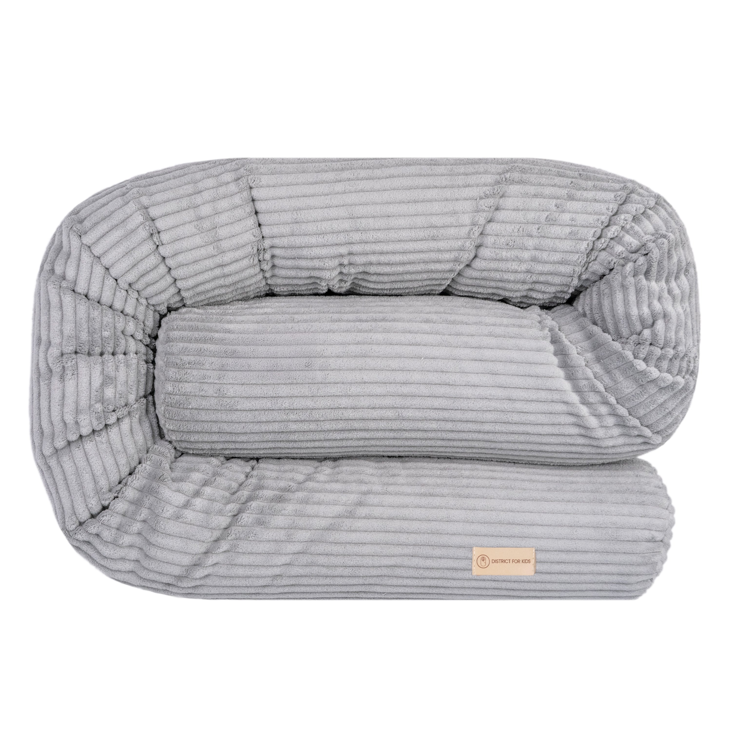 Bettschlange einsträngig Cord - Schutz Komfort & Vielseitigkeit für dein Baby - Grau / 180 cm - Baby & Kleinkind