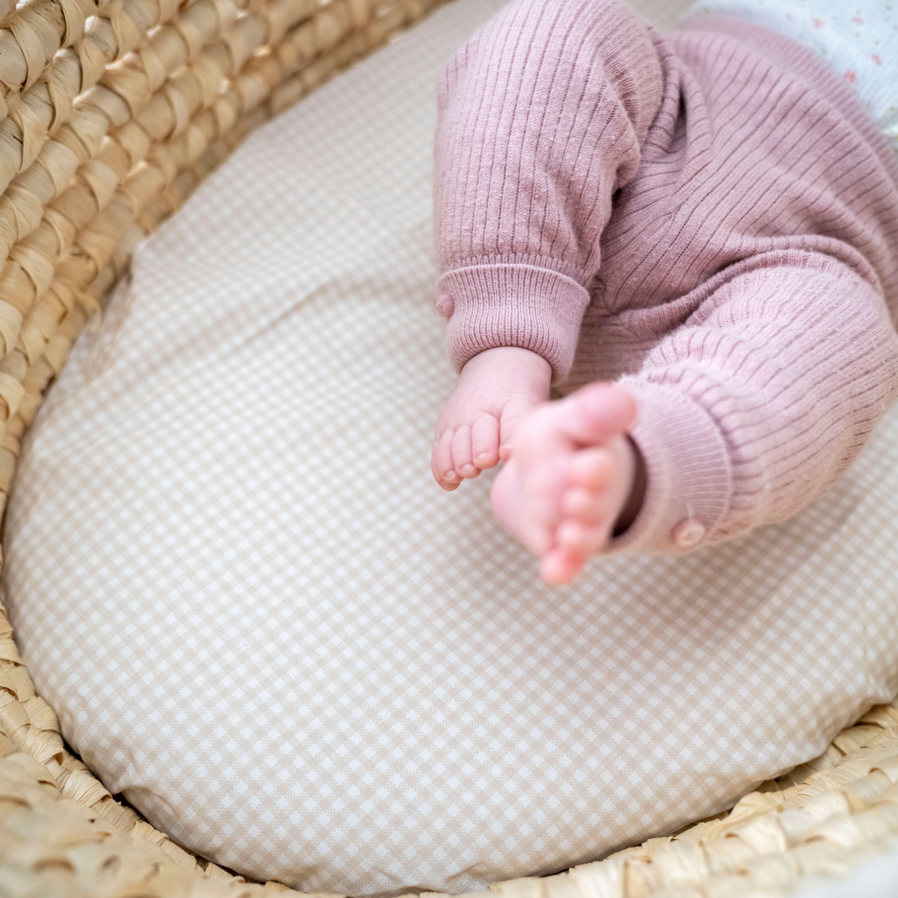 Spannbetttuch Baumwolle kariert - weich atmungsaktiv & hautfreundlich - Kariert / 40x80 cm - Bettlaken