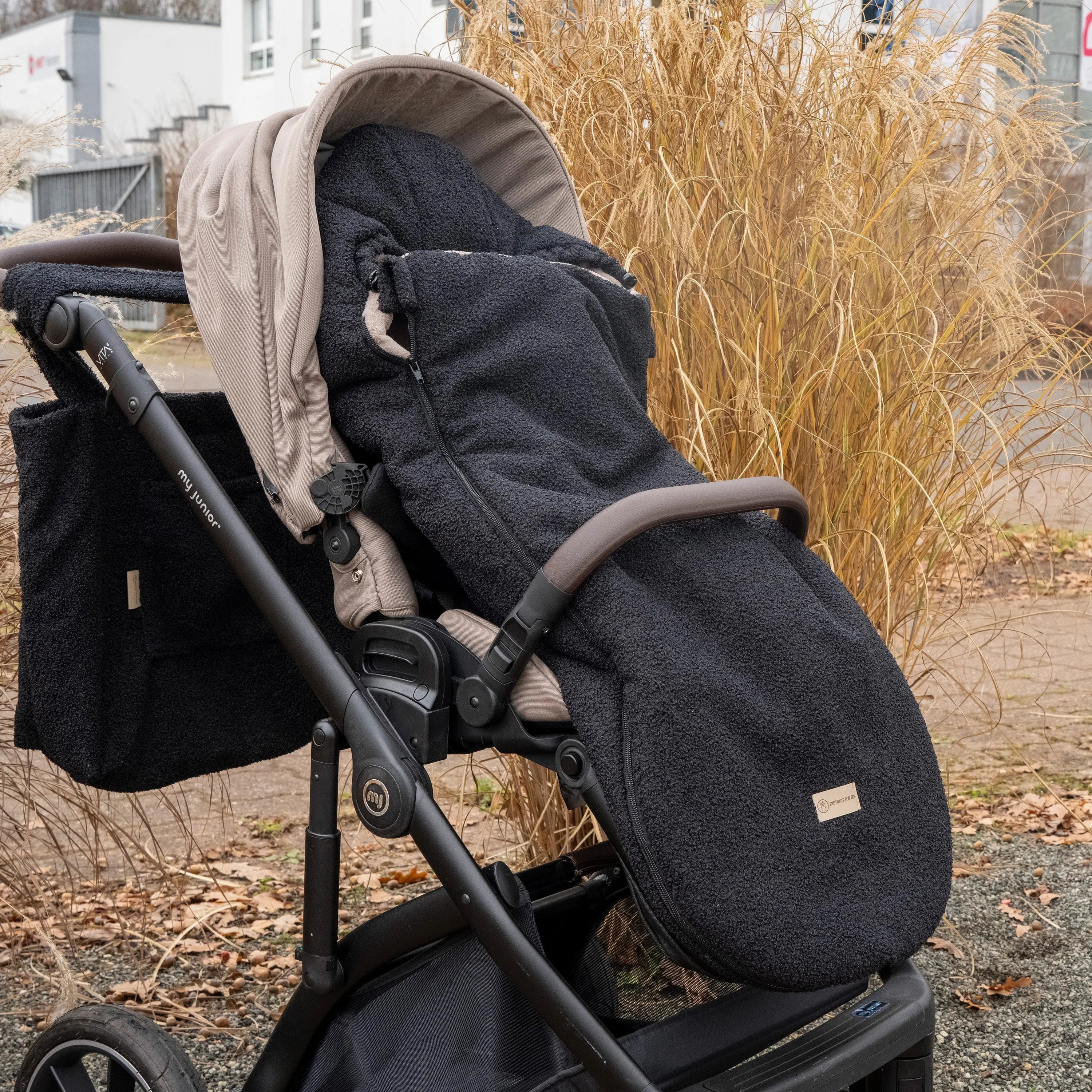 Winterfußsack Teddystoff Bouclé – für Kinderwagen & Autoschale District for Kids