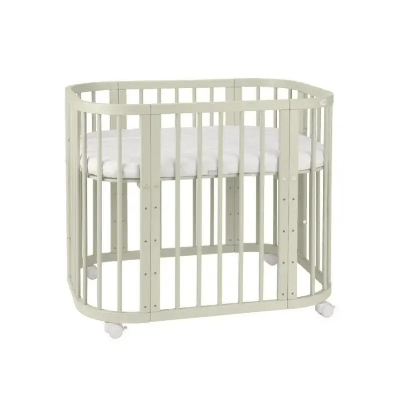 Babybett 5-in-1 – Ein Bett für viele Jahre - mitwachsend | Quadratische Form - Babybett