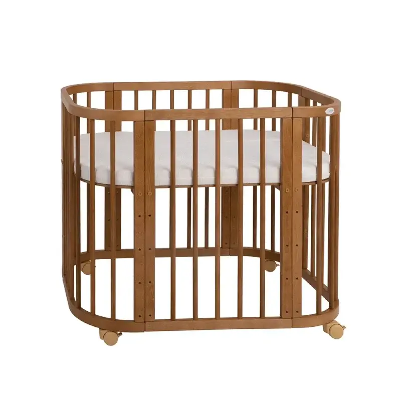 Babybett 5-in-1 – Ein Bett für viele Jahre - mitwachsend | Quadratische Form - Vintage - Babybett