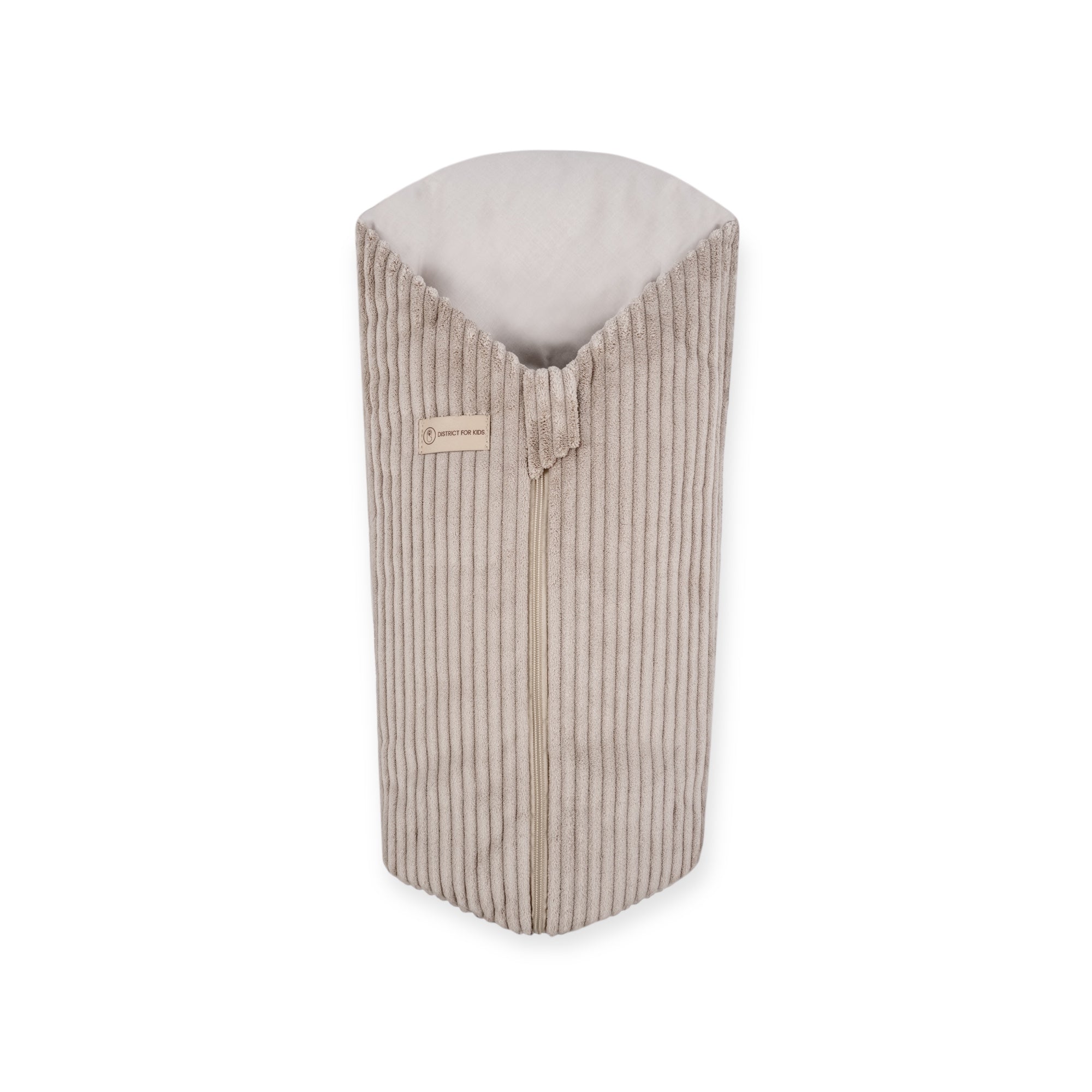 Pucksack Cord mitwachsend - Wärmender Ganzjahres Babyschlafsack - Beige / 80 cm / 2.5 TOG - Pucksack