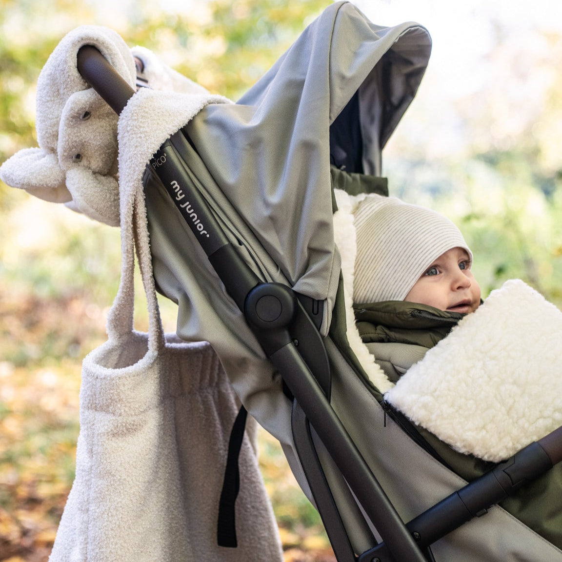 Handschuhe Boucle Teddystoff Kinderwagen - Handwärmer Handschuhe