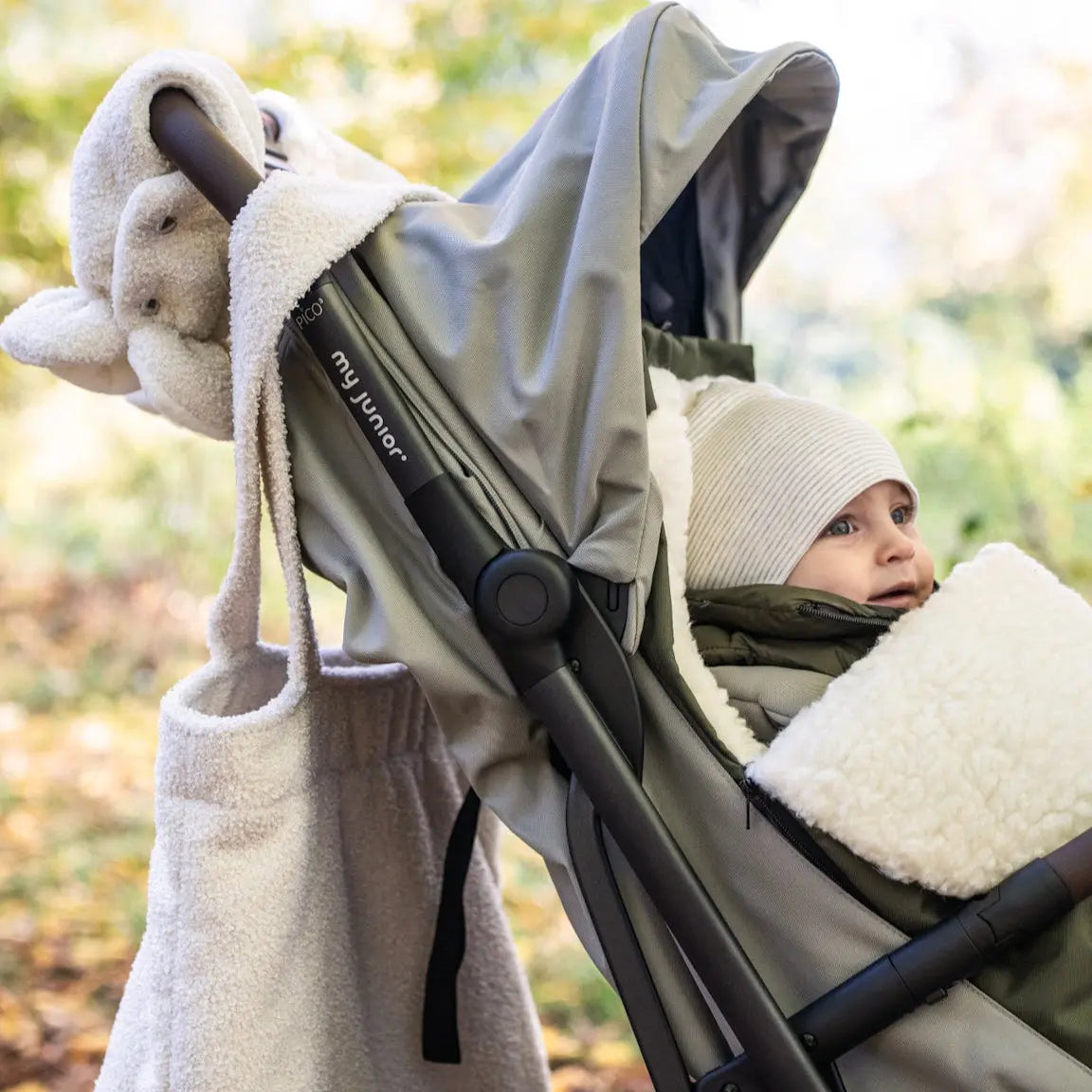 Handschuhe Boucle Teddystoff Kinderwagen - Handwärmer Handschuhe