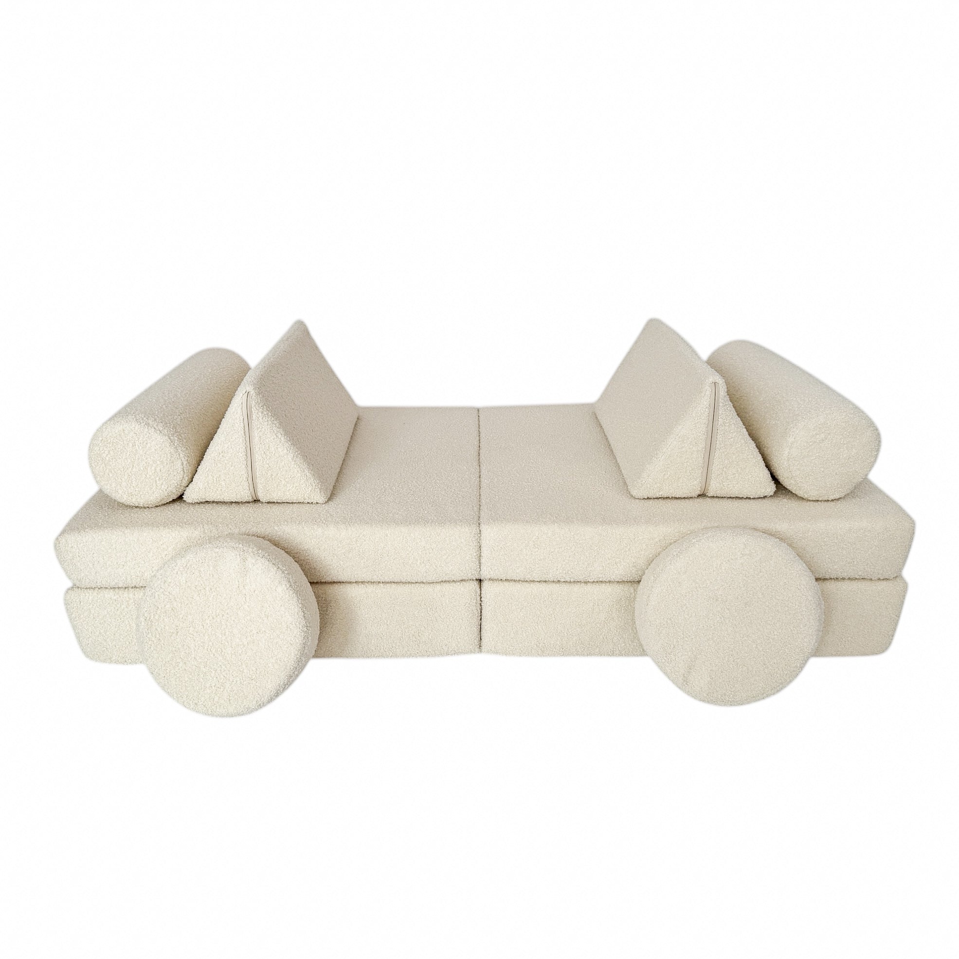 Spielsofa Teddystoff Boucle – Kreativer Spielspaß & Gemütlichkeit - Spielsofa