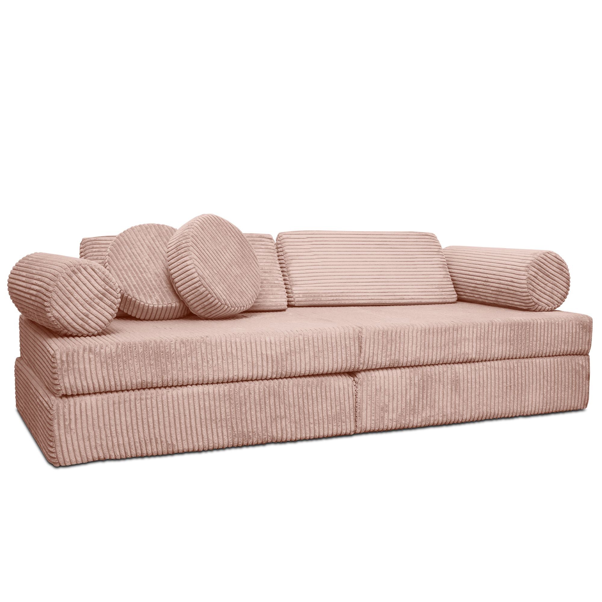 Spielsofa Cord – Kreativer Spielspaß & Gemütlichkeit - Rosa - Spielsofa