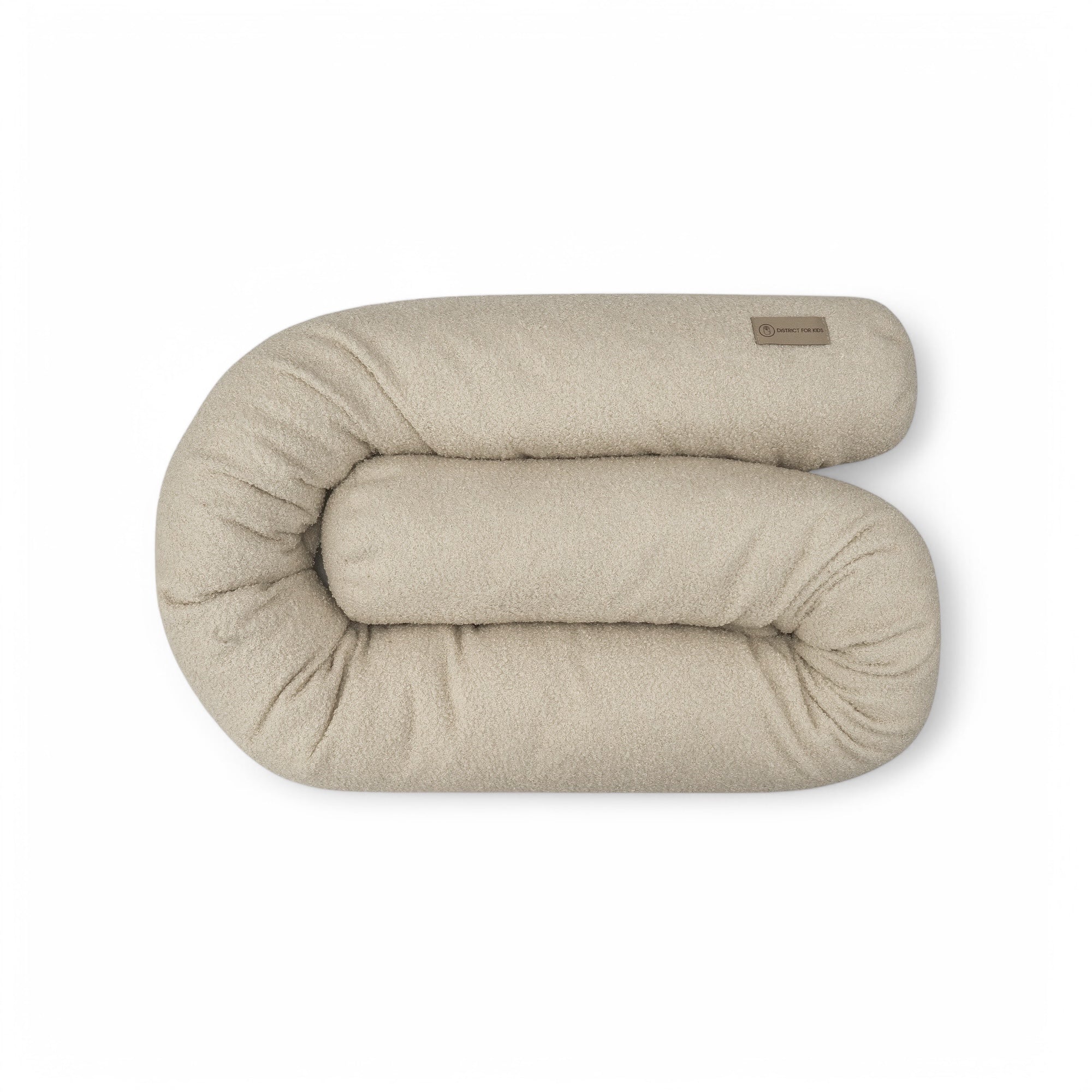 Bettschlange einsträngig Teddystoff Boucle – Schutz & Vielseitig - Beige / 180 cm - Baby & Kleinkind
