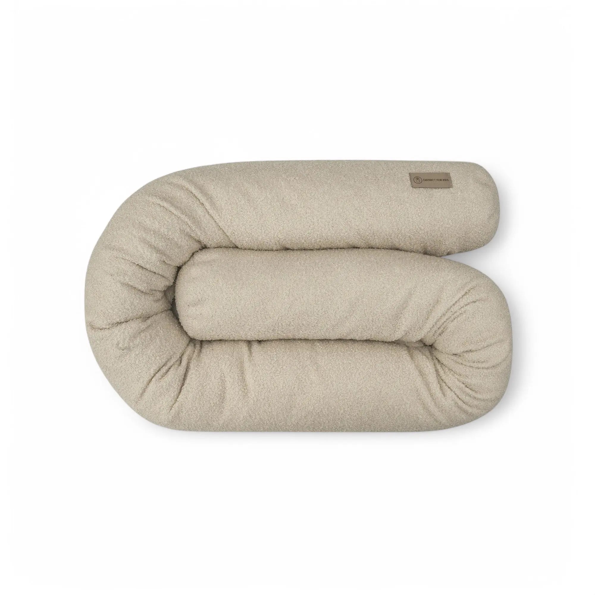 Bettschlange einsträngig Teddystoff Boucle – Schutz & Vielseitig - Beige / 180 cm - Baby & Kleinkind