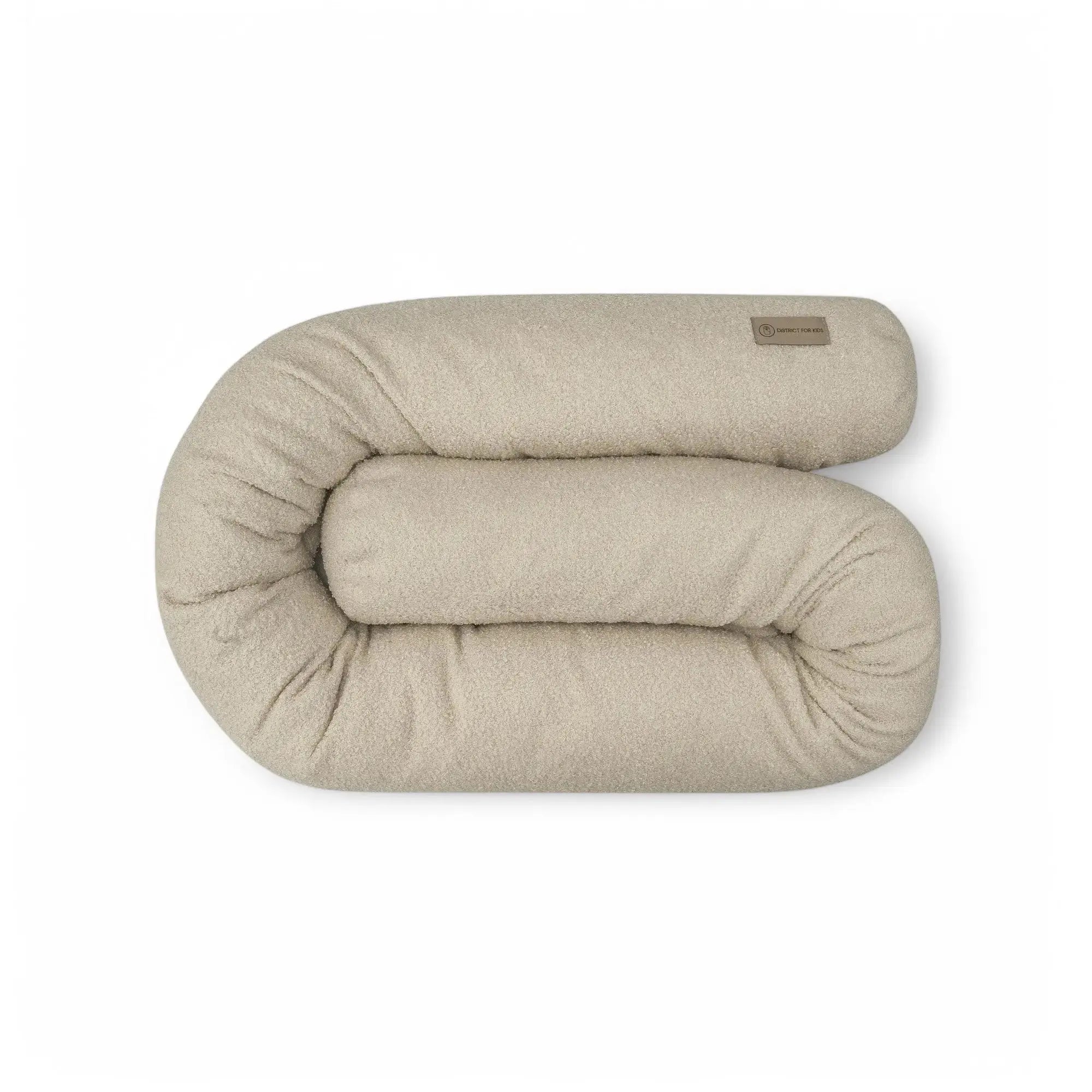 Bettschlange einsträngig Teddystoff Boucle – Schutz & Vielseitig - Beige / 180 cm - Baby & Kleinkind