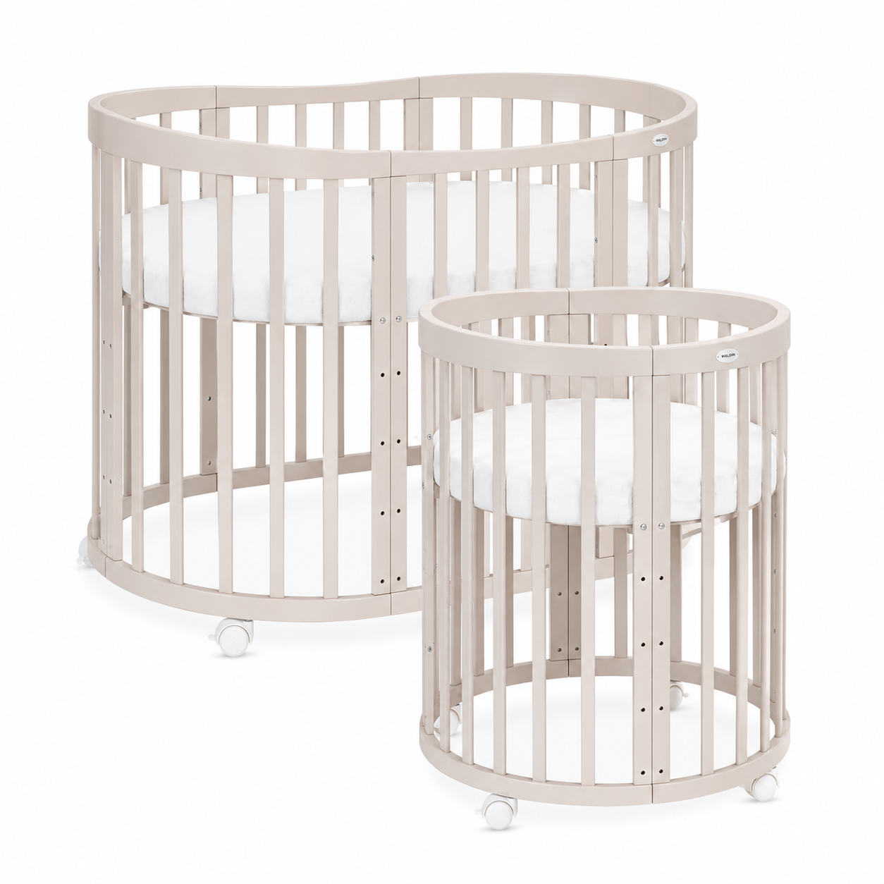7 in 1 beige babybet oval