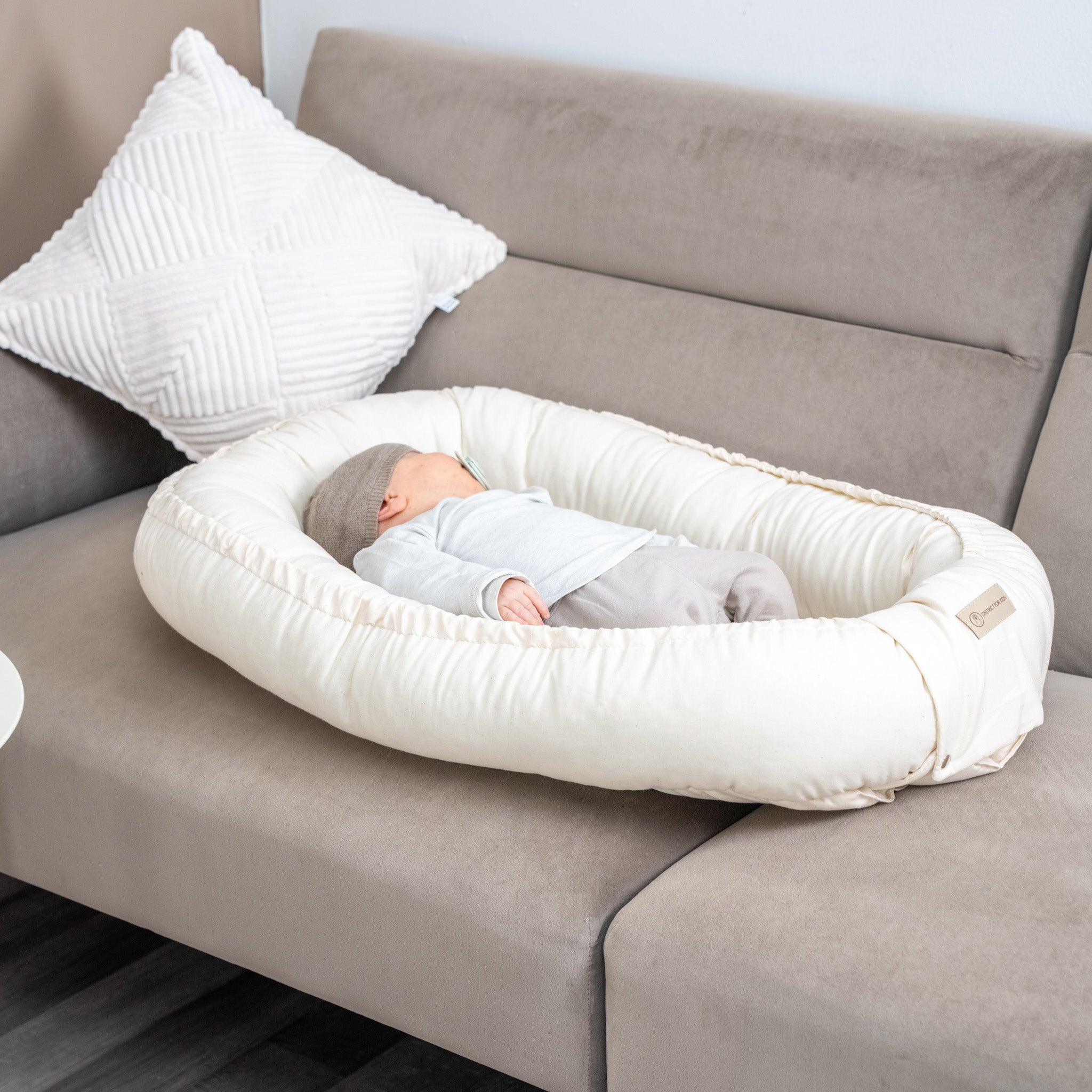 Babynestchen Bio Baumwolle – mitwachsender & nachhaltiger Baby-Kokon - Natur - Babynestchen