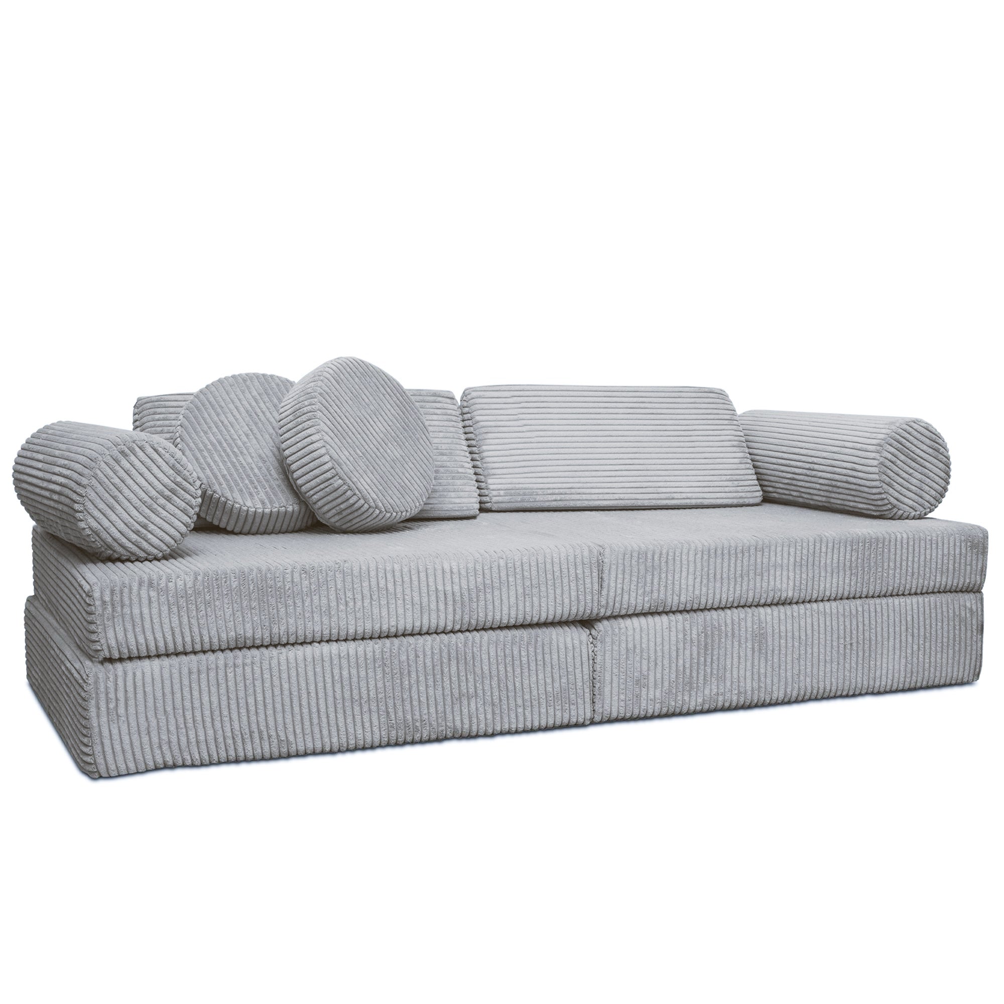 Spielsofa Cord – Kreativer Spielspaß & Gemütlichkeit - Grau - Spielsofa