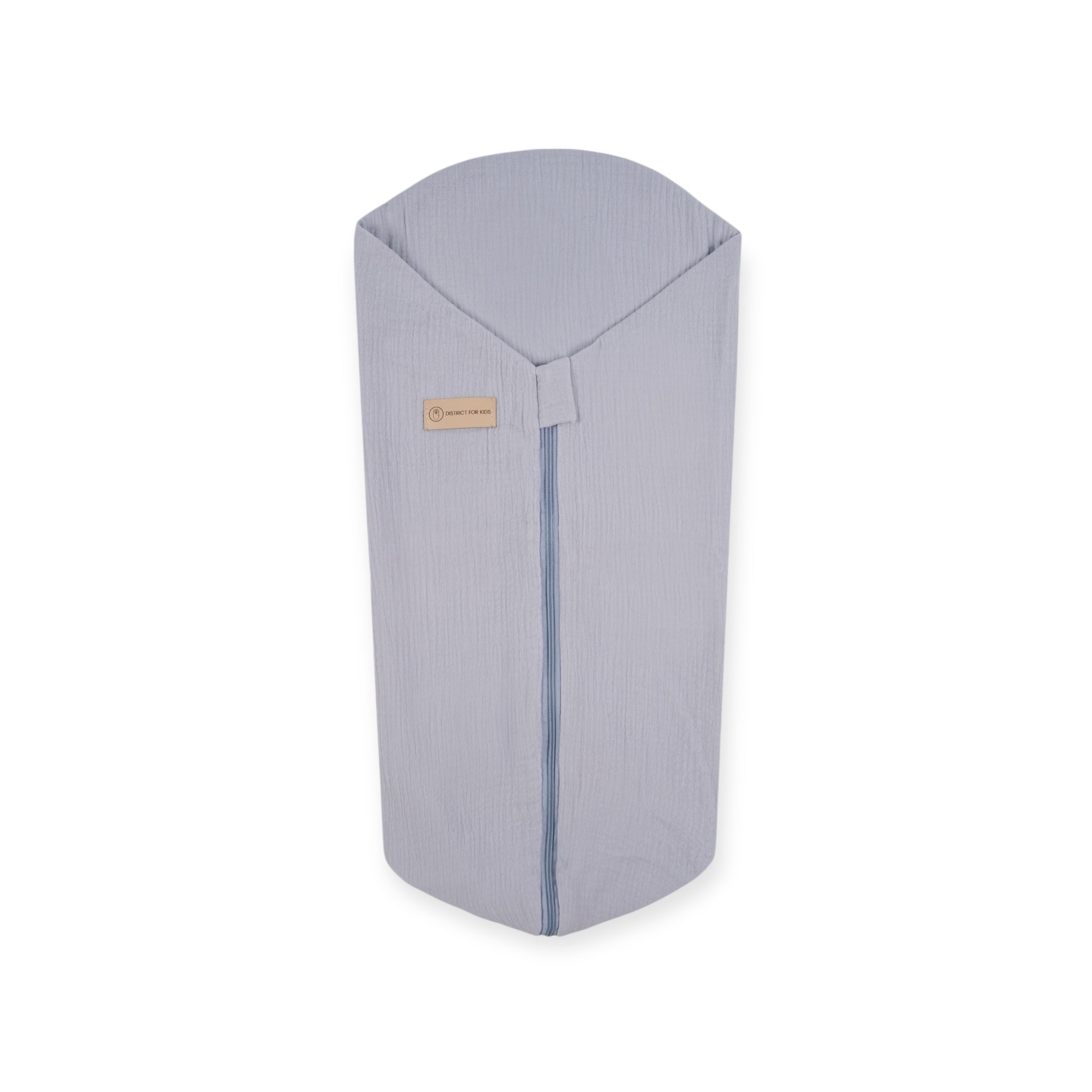 Pucksack Musselin mitwachsend - Ganzjahresschlafsack wärmend & atmungsaktiv - Grau / 80 cm / 0.5 TOG - Pucksack