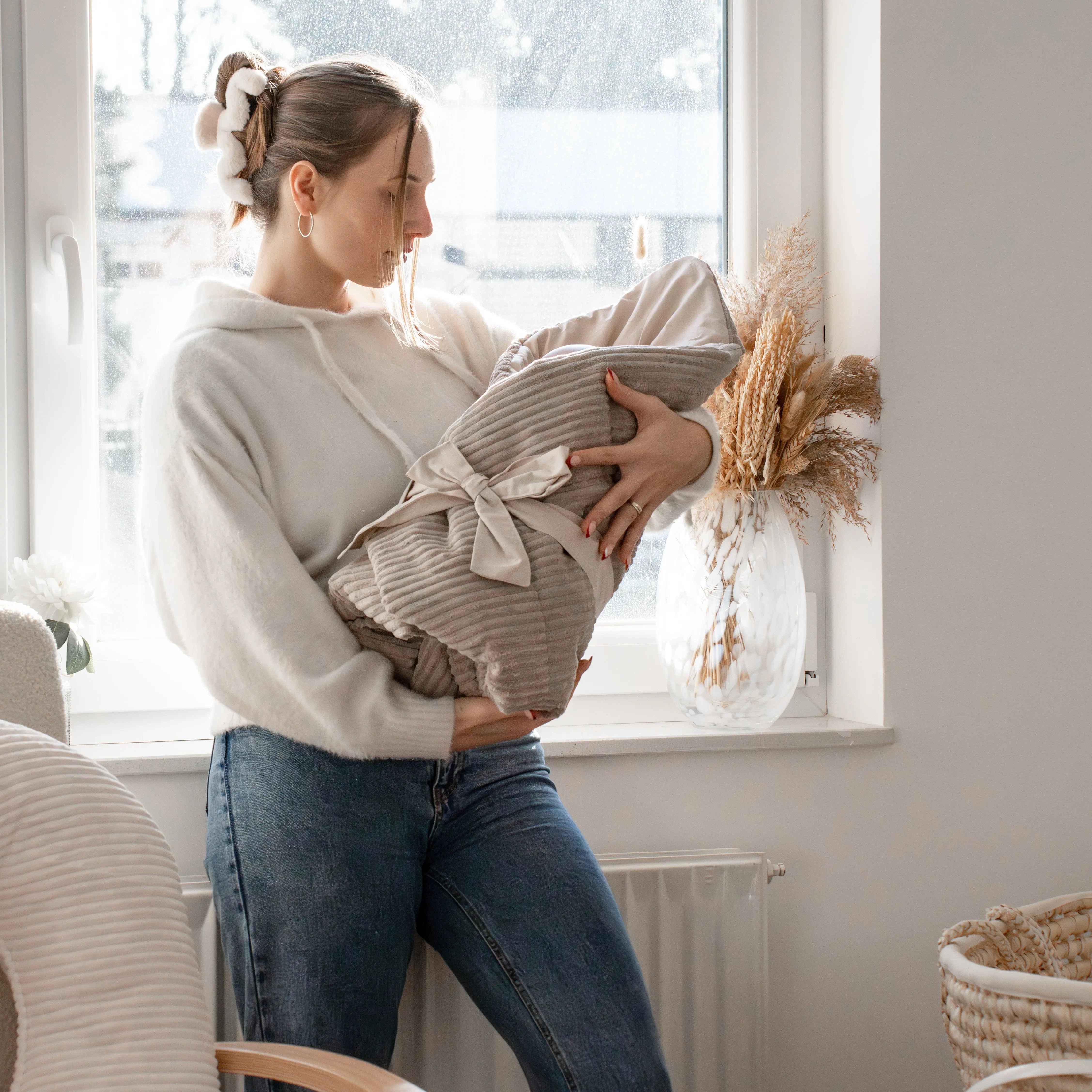 Babyhörnchen Cord – Nachhaltige & kuschelige Einschlagdecke District for Kids