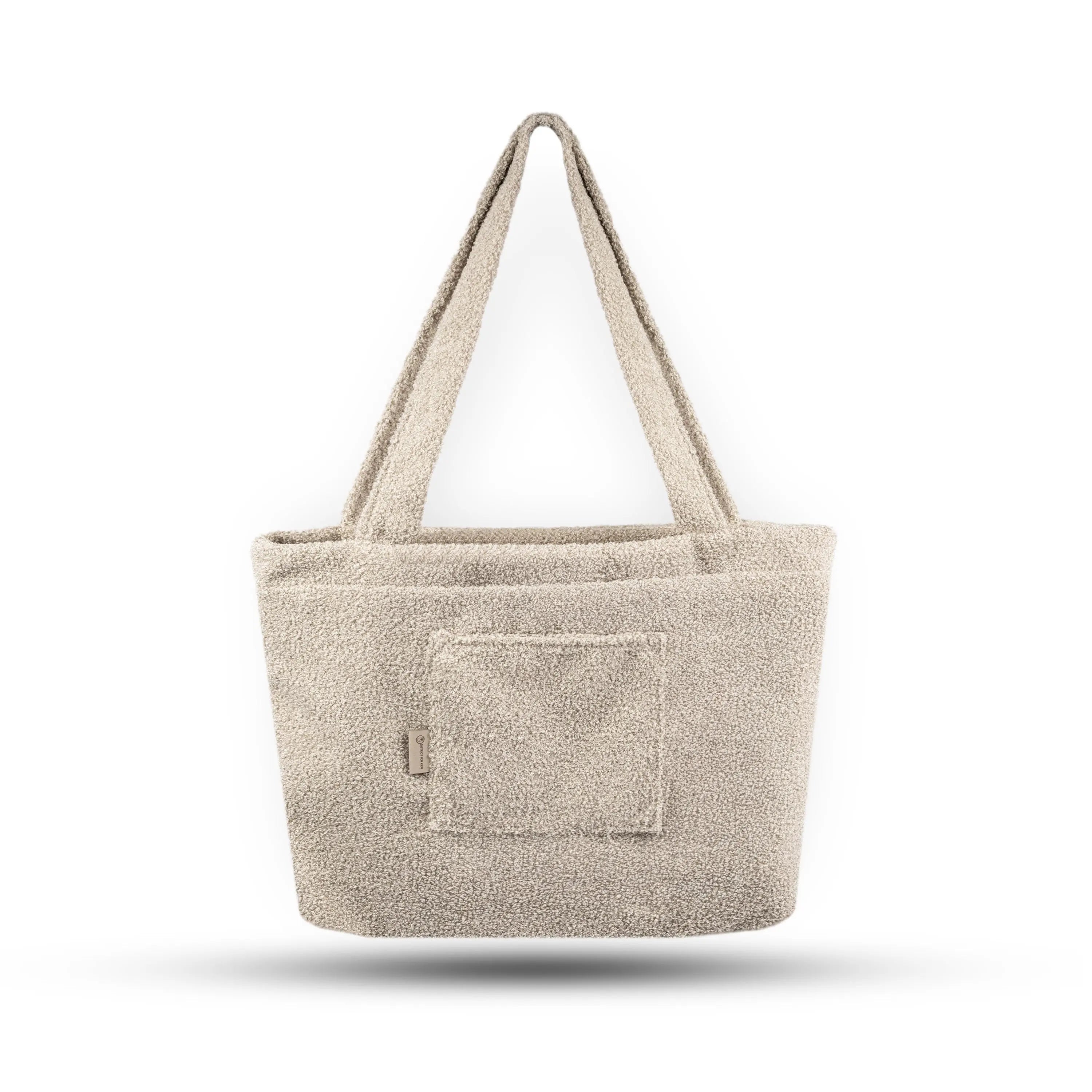 Shopper Mom Bag Boucle Teddystoff- Ideal für den Alltag Kinderwagen Cross Shoulder - Wickeltasche