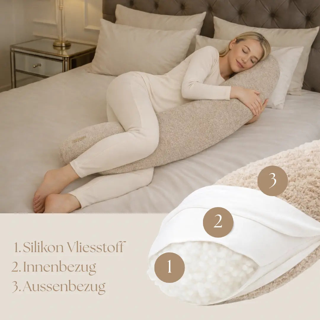 Stillkissen & Schwangerschaftskissen Bouclé Teddy XXL – ergonomisch, weich & vielseitig District for Kids