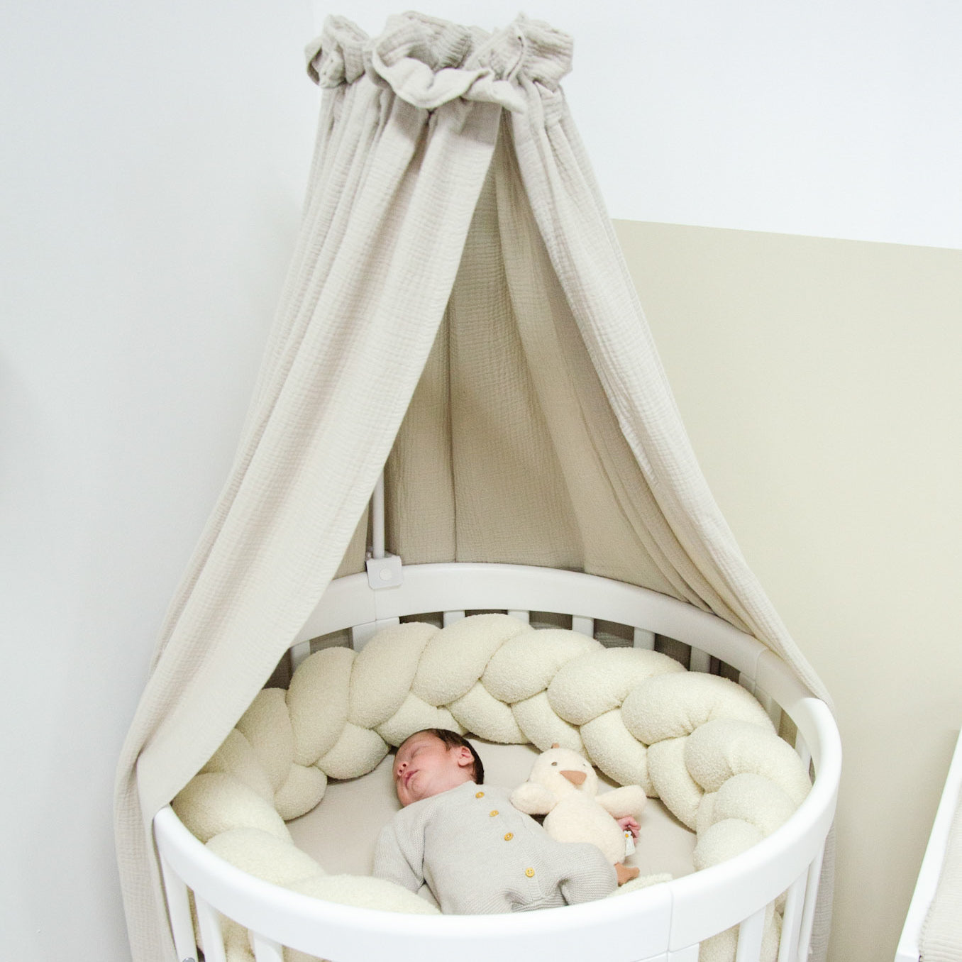 Betthimmel Musselin für Babybett & Kinderzimmer – atmungsaktiv & stilvoll - Baldachine & Betthimmel