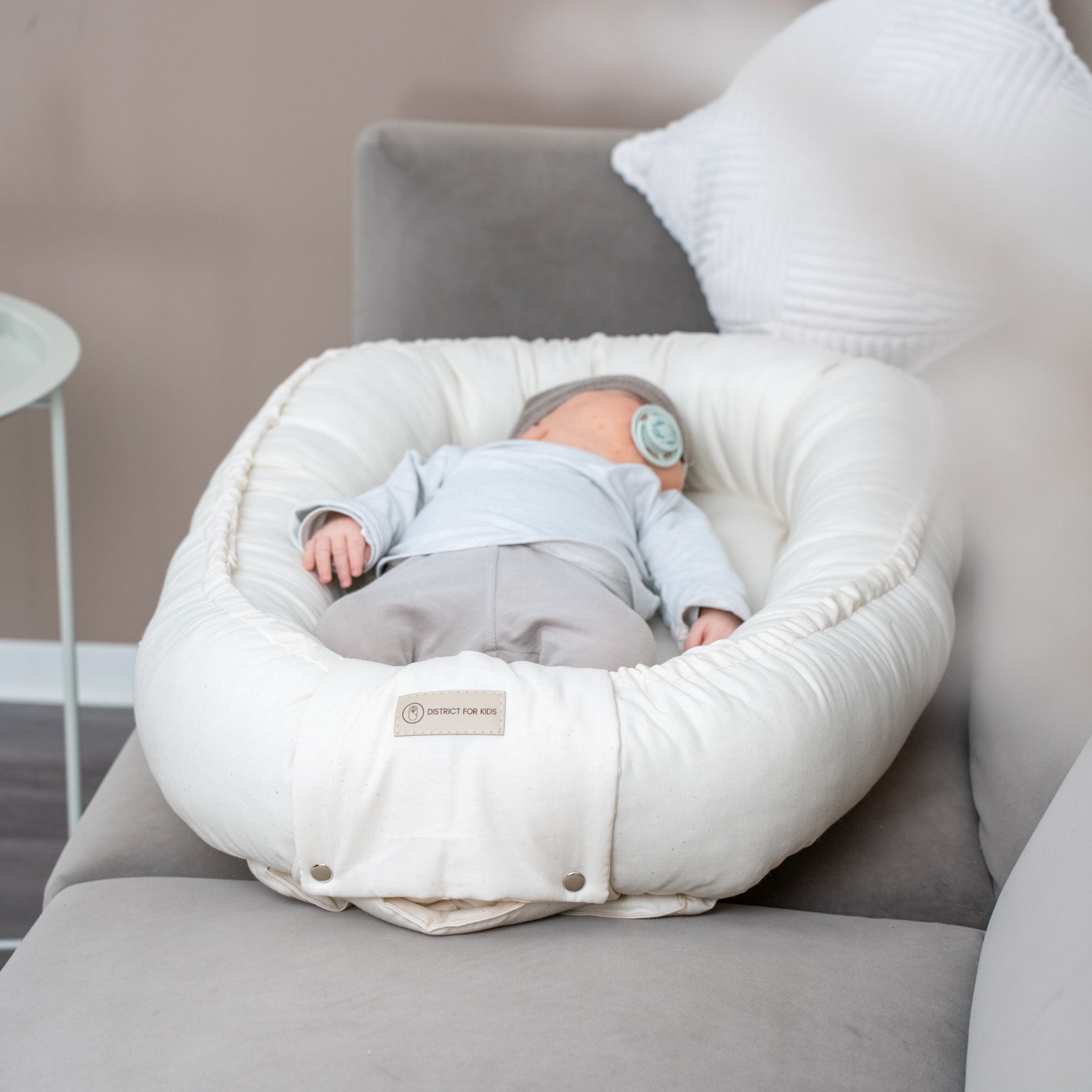 Babynestchen Bio Baumwolle – mitwachsender & nachhaltiger Baby-Kokon - Natur - Babynestchen