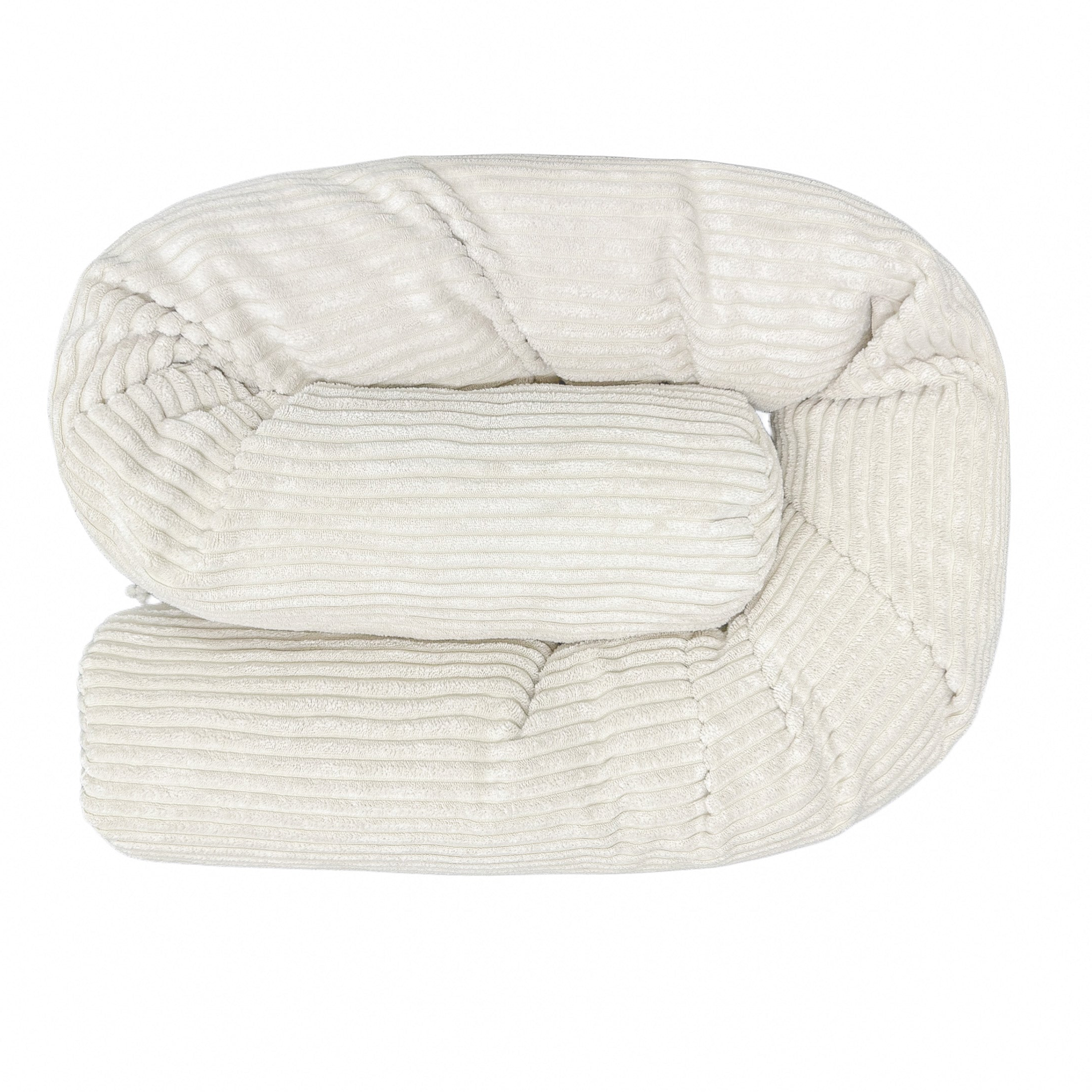 Bettschlange einsträngig Cord - Schutz Komfort & Vielseitigkeit für dein Baby - Creme / 180 cm - Baby & Kleinkind