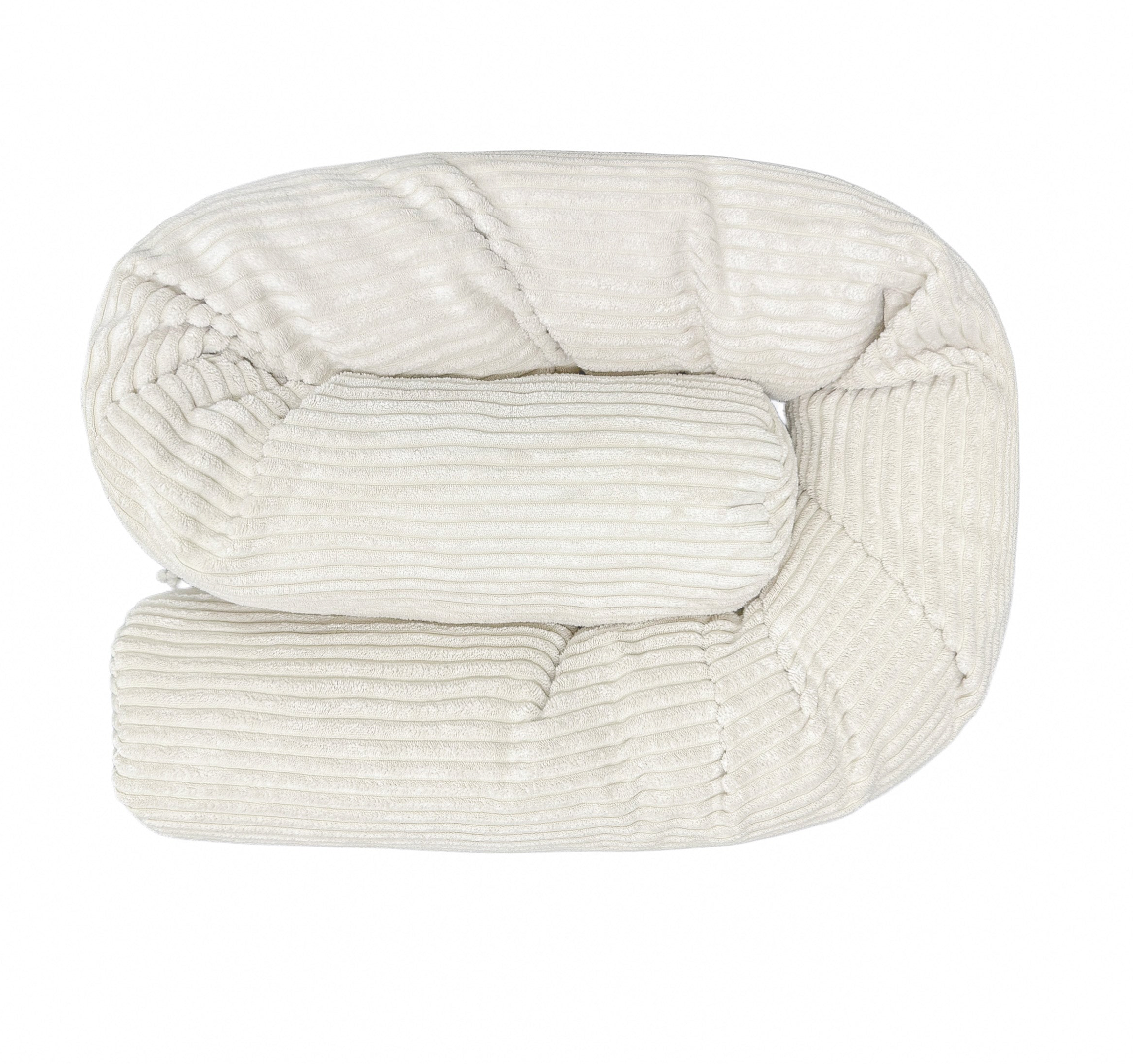 Bettschlange einsträngig Cord - Schutz Komfort & Vielseitigkeit für dein Baby - Creme / 180 cm - Baby & Kleinkind