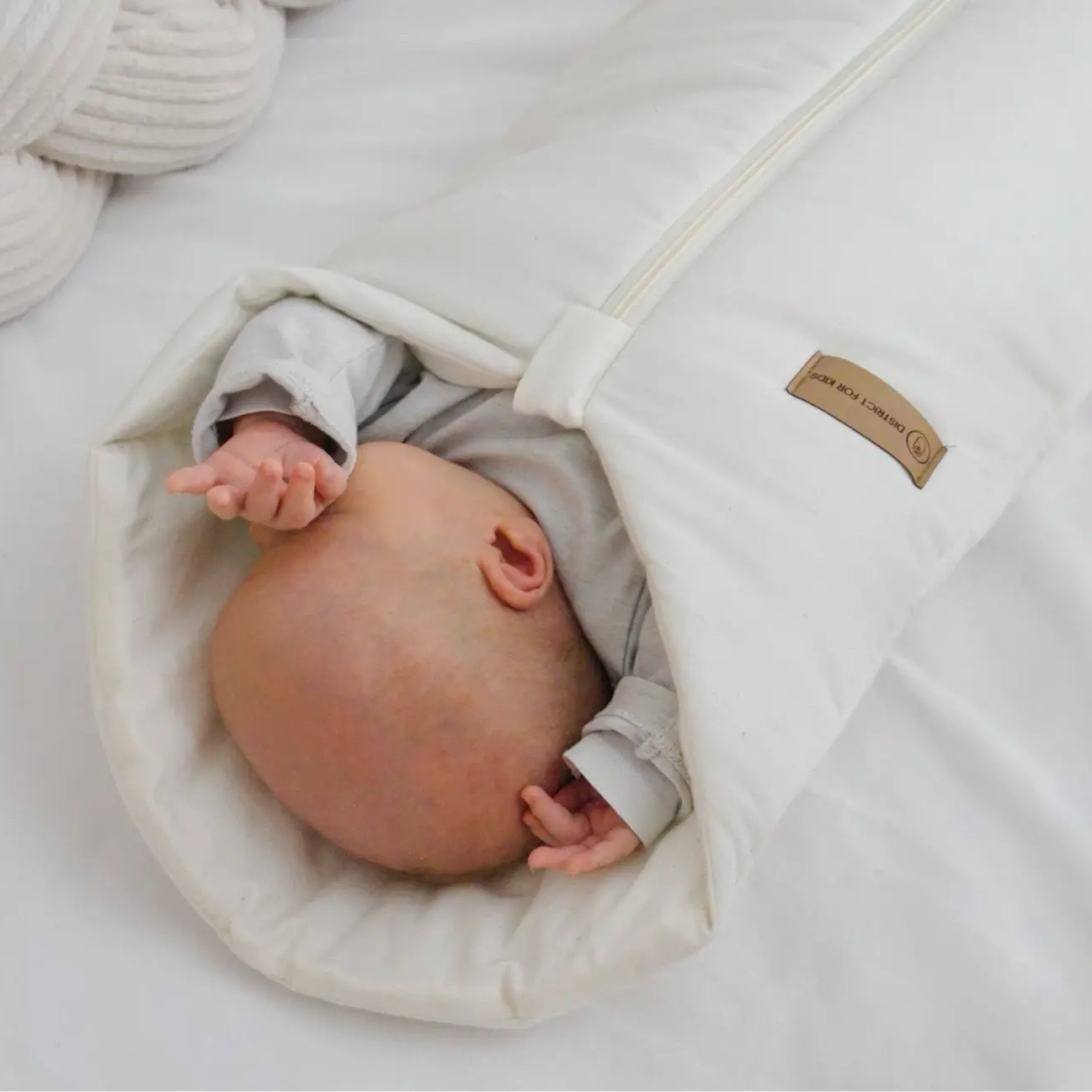 Pucksack Bio-Baumwolle mitwachsend - Ganzjahres Schlafsack für Babys Pucksack