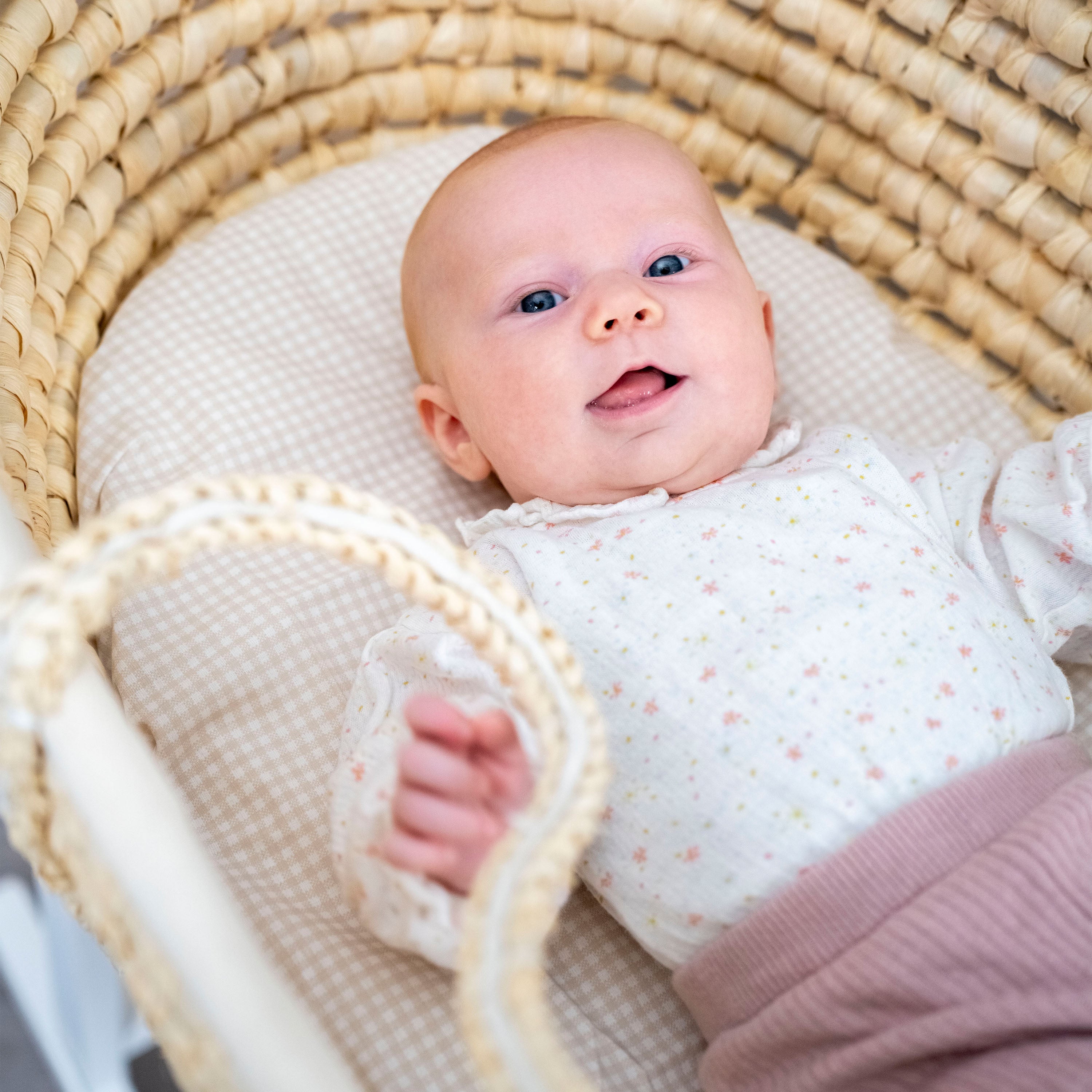 Spannbetttuch Baumwolle kariert - weich atmungsaktiv & hautfreundlich - Kariert / 40x80 cm - Bettlaken