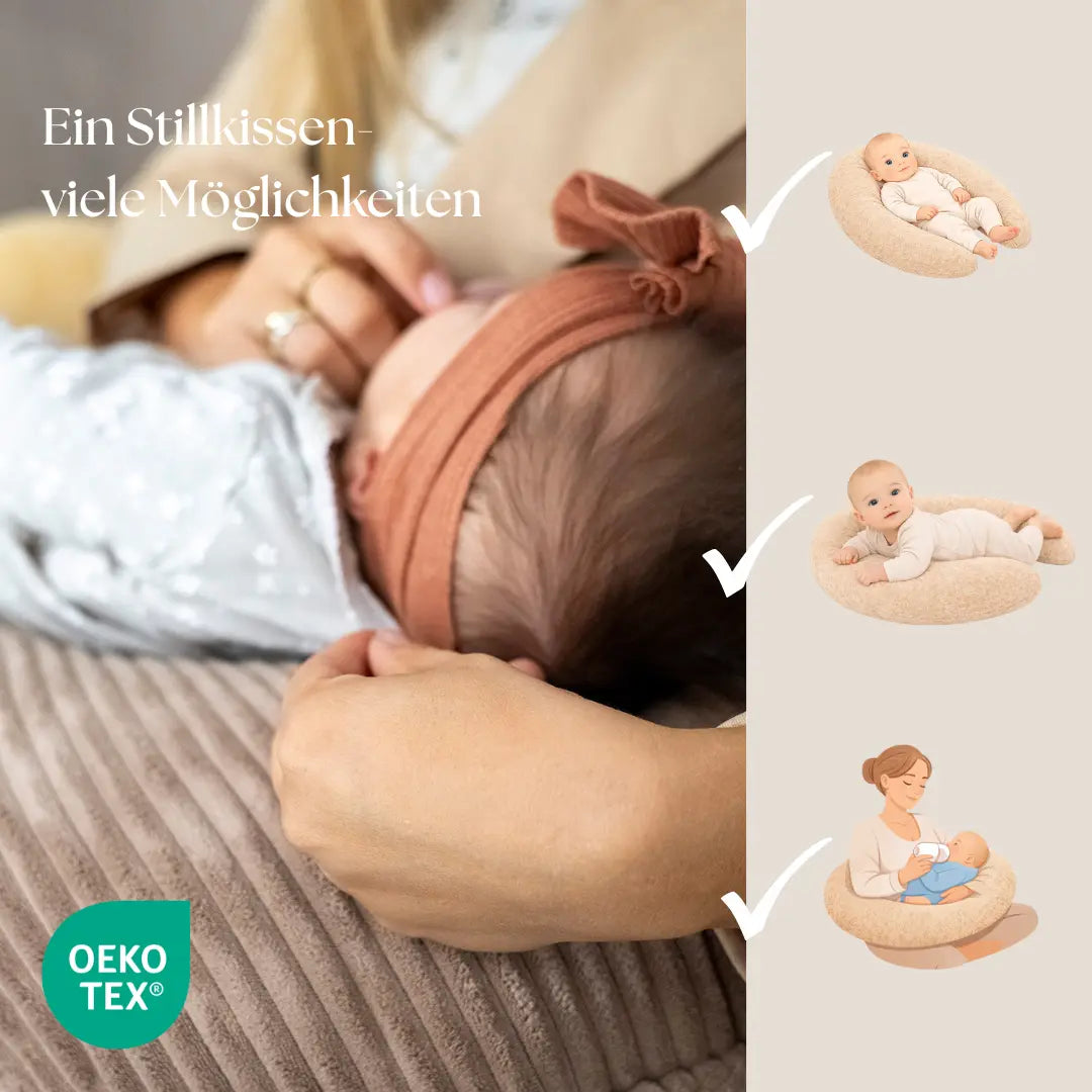 Stillkissen Halbmond Cord – Komfort, Unterstützung & stilvolle Optik District for Kids