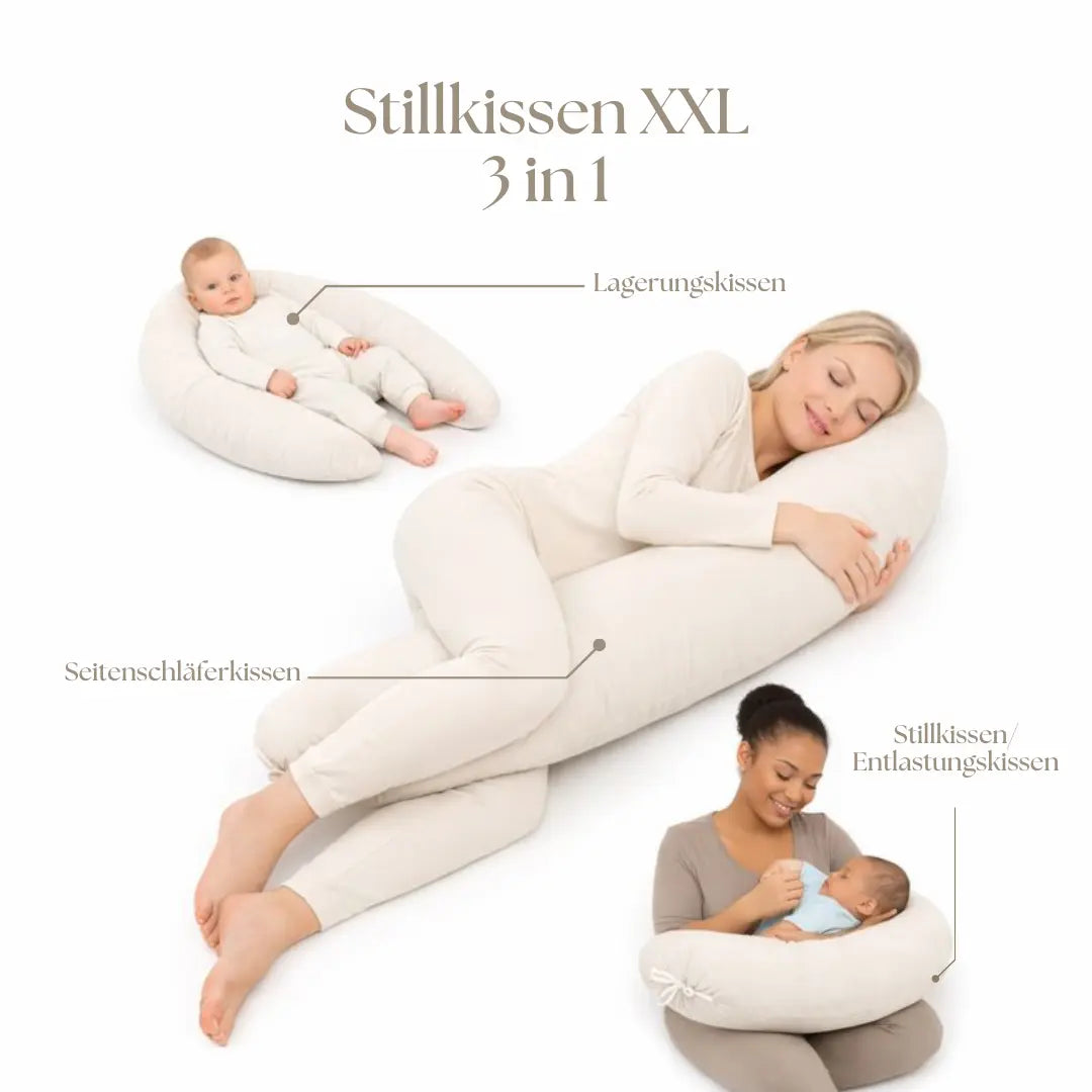 Stillkissen & Schwangerschaftskissen XXL aus Bio Baumwolle – ergonomischer Komfort für Mama & Baby District for Kids