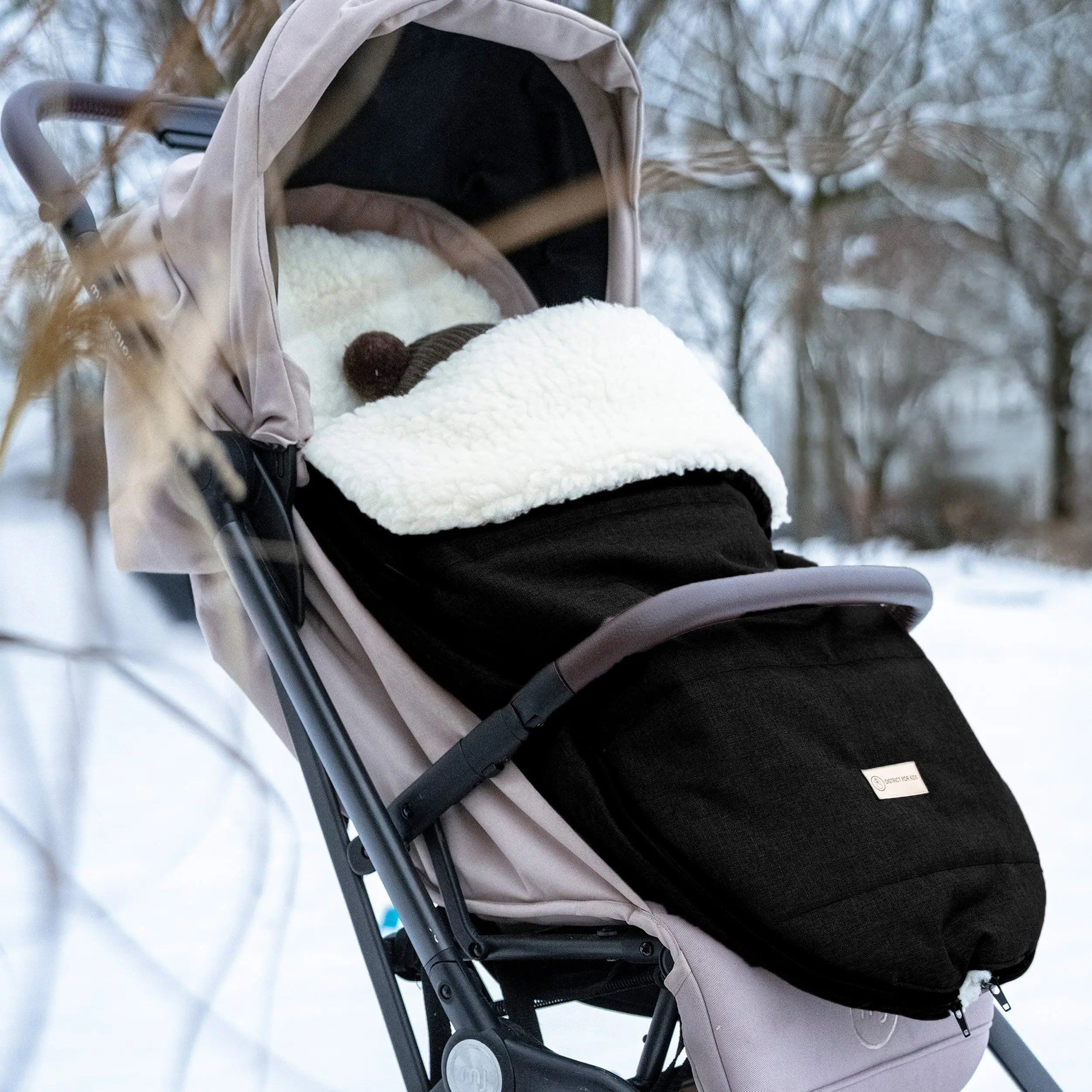 Winterfußsack wasserabweisend Innenfutter aus Merinowolle - Kinderwagen District for Kids
