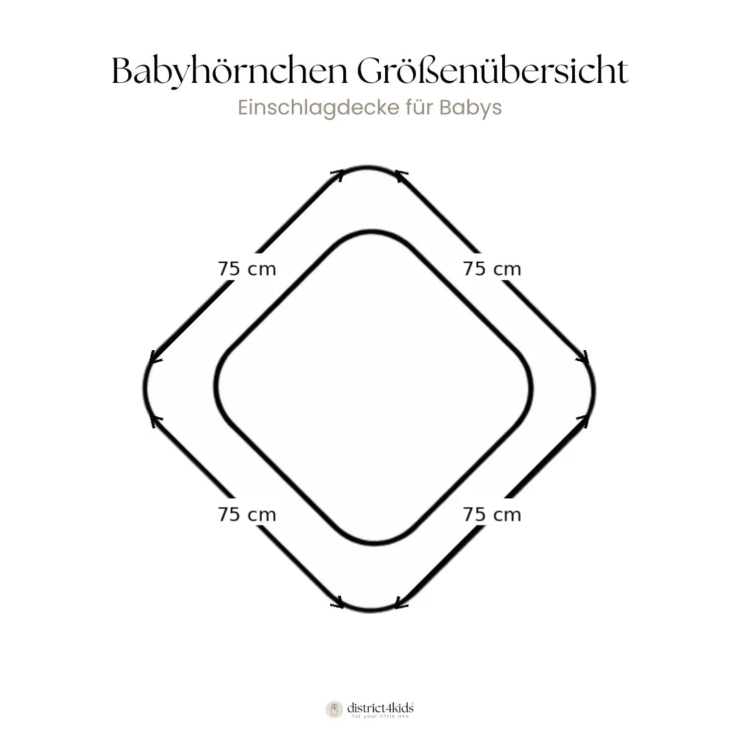 Babyhörnchen Musselin mit Schleife – Kuschelige Puckdecke & Einschlagdecke District for Kids