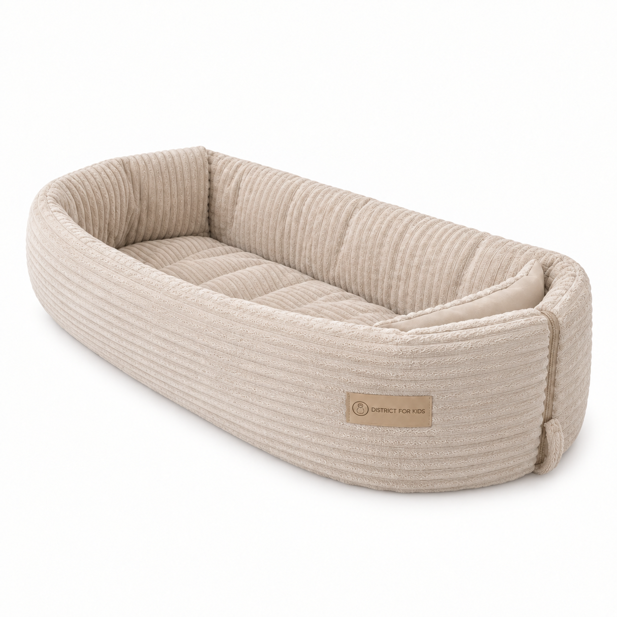 Babynest krabbeldecke 2 in1 district for kids cordc creme beige