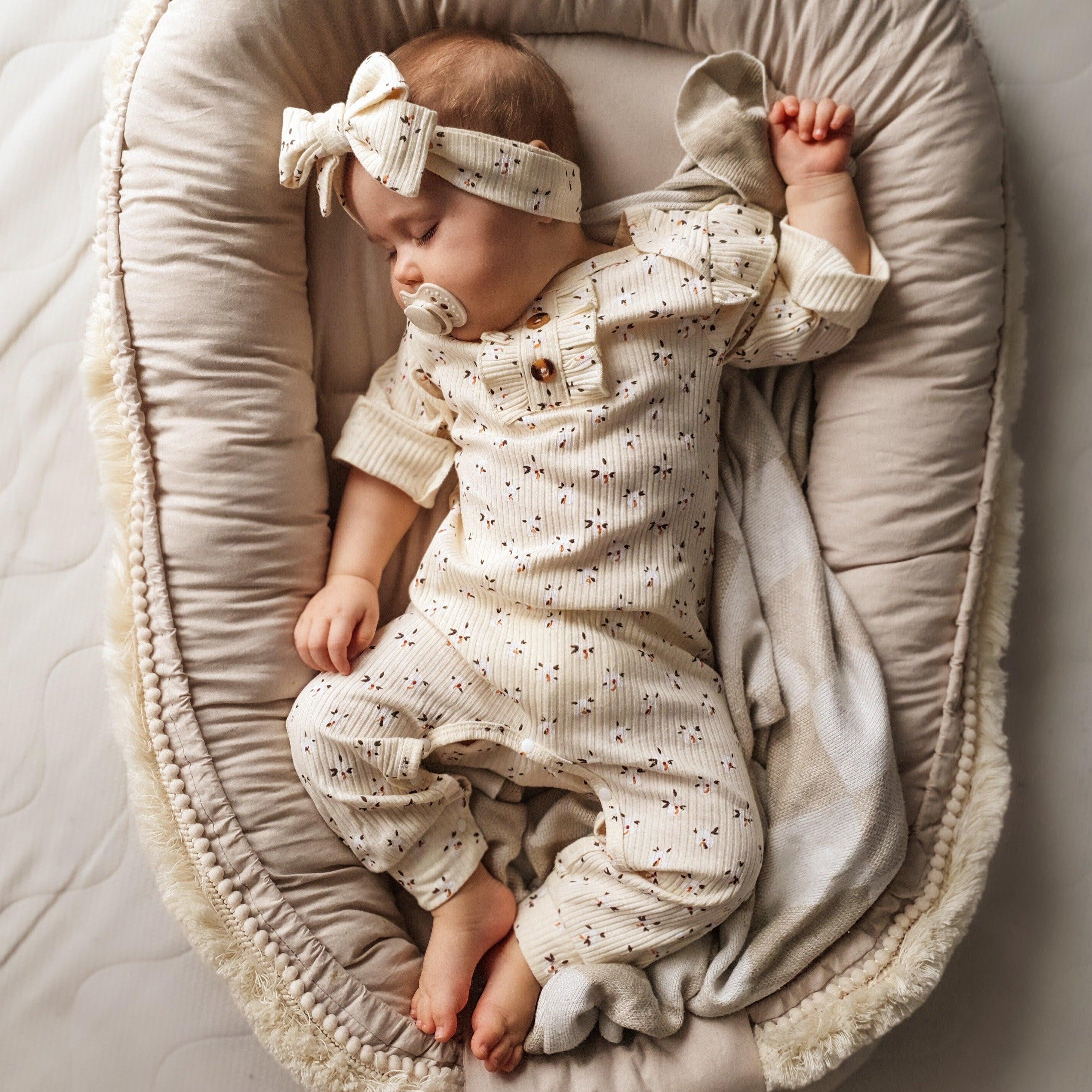 Babynestchen Boho-Stil – Kuscheliger Baby-Kokon für Geborgenheit & Komfort-Babynestchen-District for Kids-Beige-District for Kids