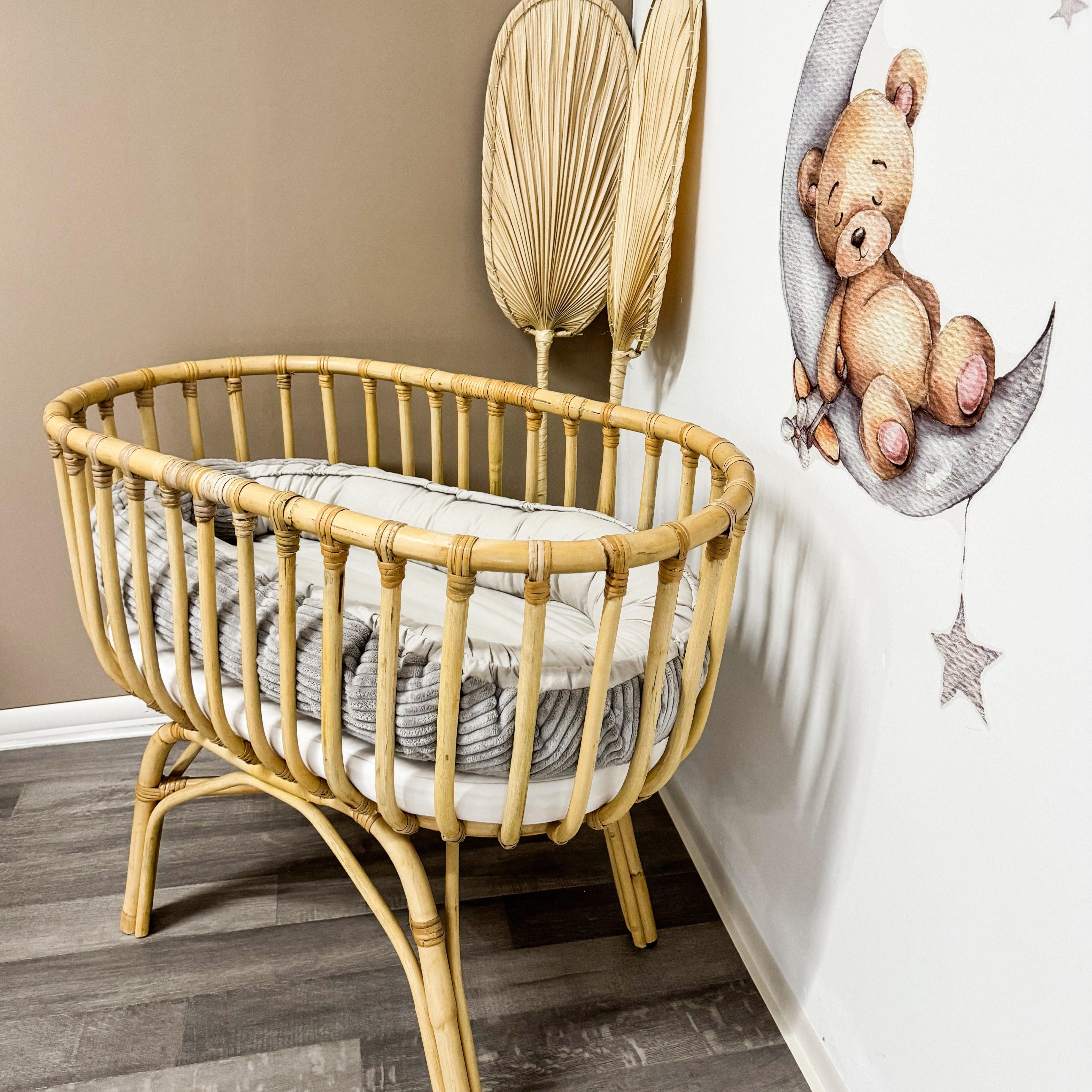 Babynestchen Cord – Mitwachsender Baby-Kokon, beidseitig verwendbar & kuschelig weich-Babynestchen-District for Kids-Beige-District for Kids