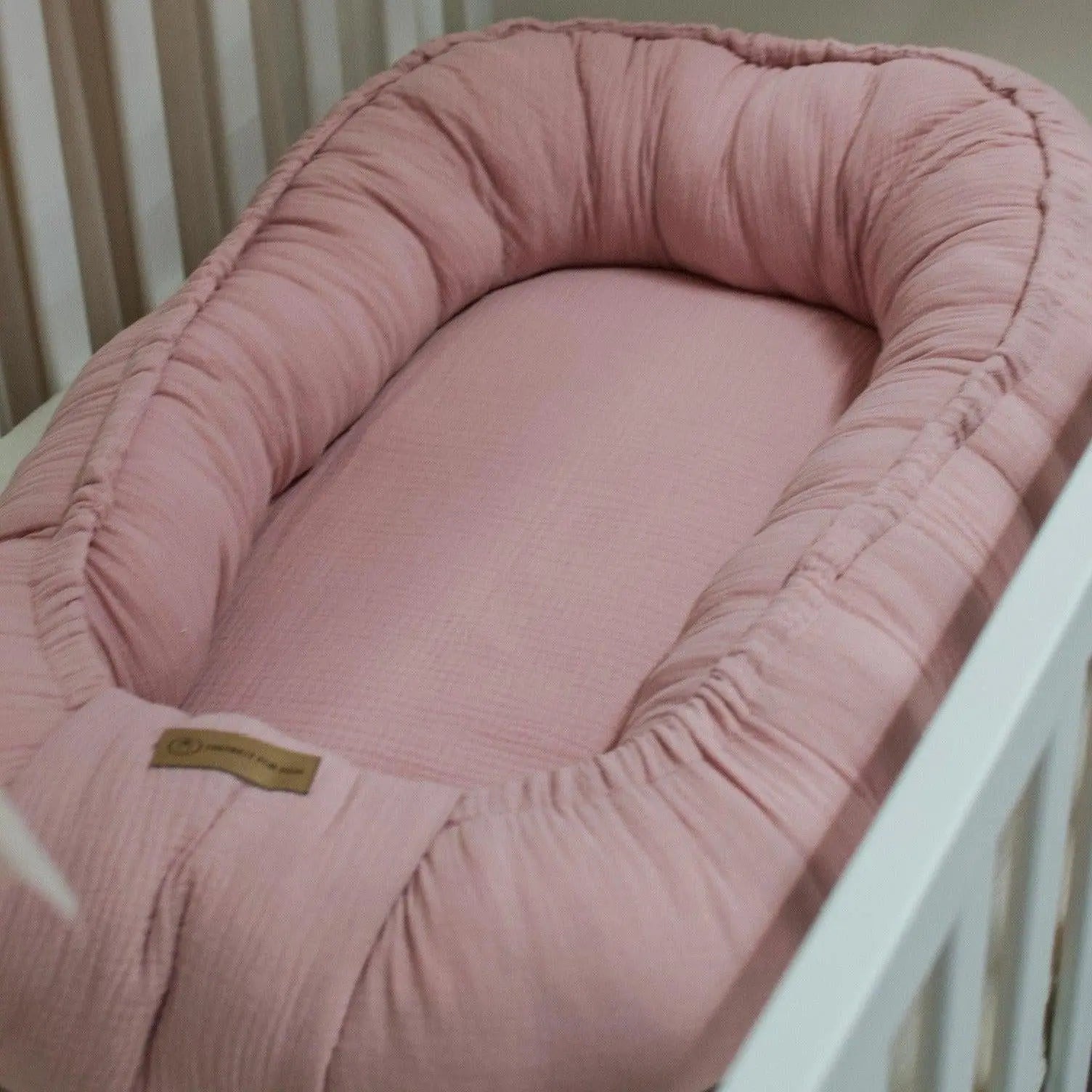 Babynestchen Musselin – Weicher Baby-Kokon für Geborgenheit & Komfort-Babynestchen-District for Kids-Beige-District for Kids