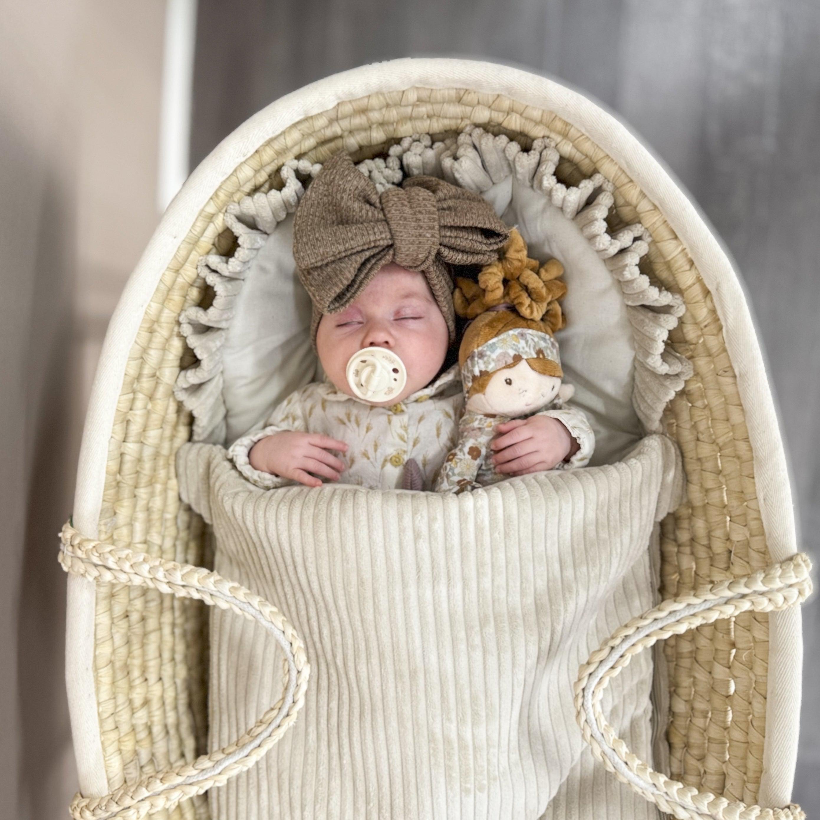 Babyschlafsack Cord Dreamy – Kuscheliger Ganzjahresschlafsack 2.5 TOG-Babyschlafsack-District for Kids-Creme-75 cm-2.5 Wert-District for Kids