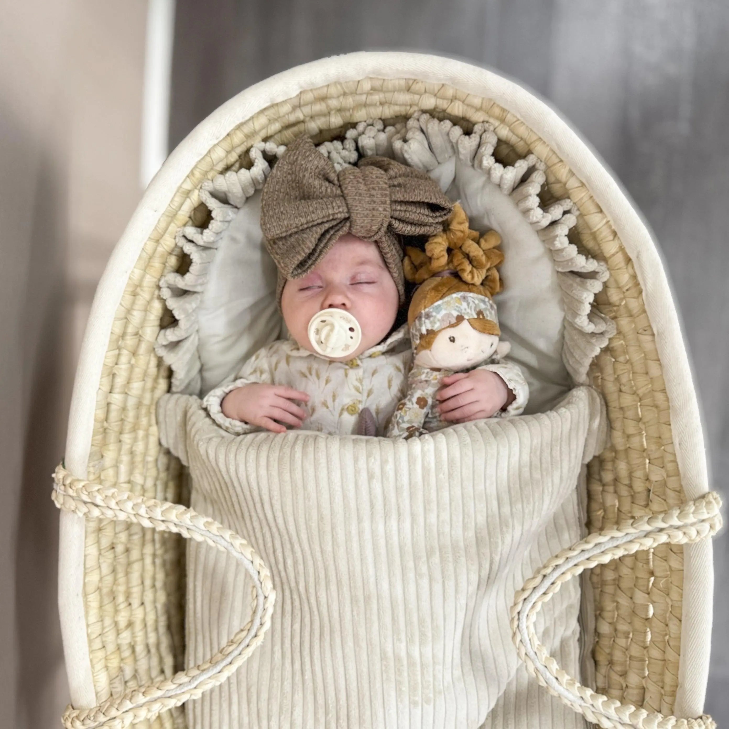 Babyschlafsack Cord Dreamy – Kuscheliger Ganzjahresschlafsack 2.5 TOG-Babyschlafsack-District for Kids-Creme-75 cm-2.5 Wert-District for Kids