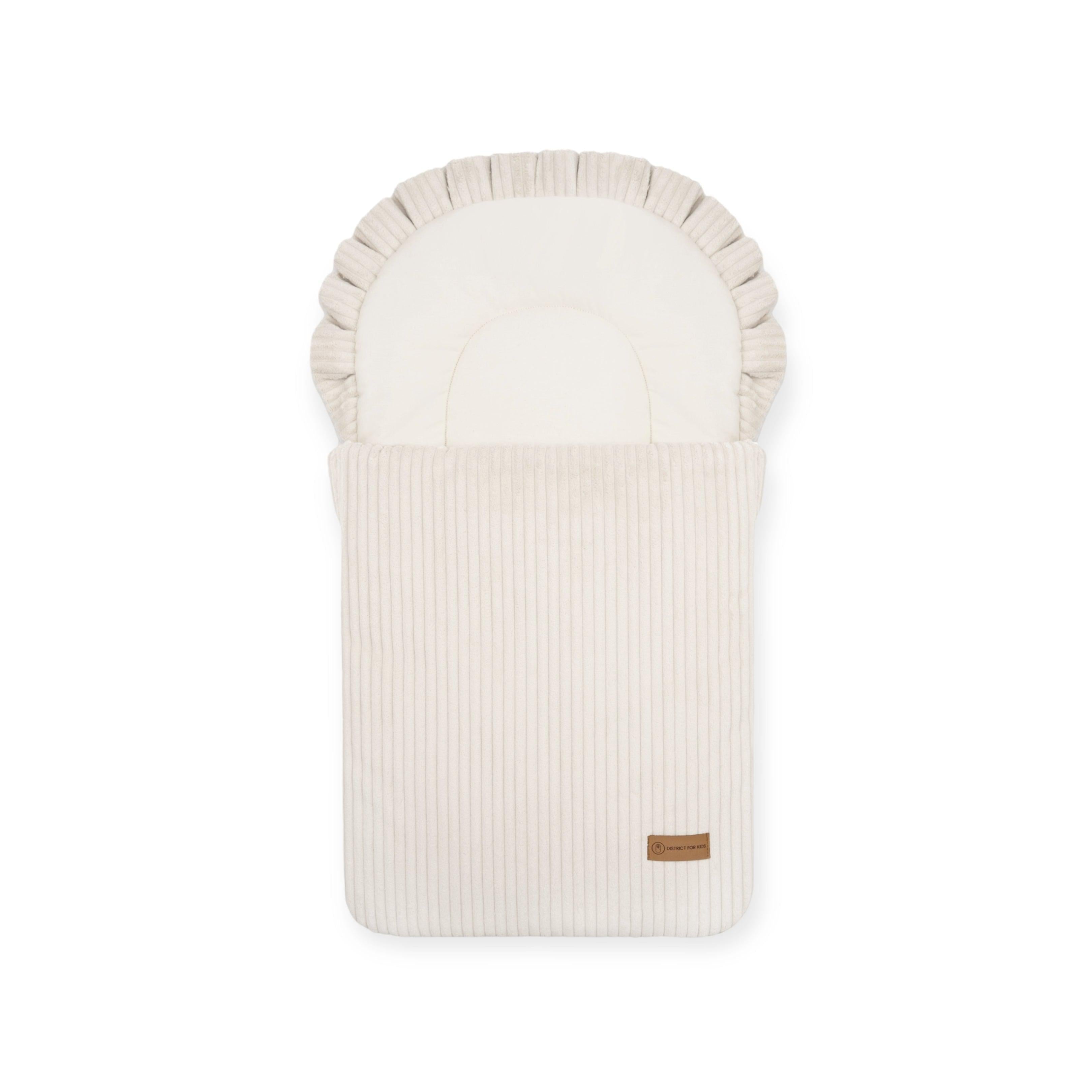 Babyschlafsack Cord Dreamy – Kuscheliger Ganzjahresschlafsack 2.5 TOG-Babyschlafsack-District for Kids-Creme-75 cm-2.5 Wert-District for Kids