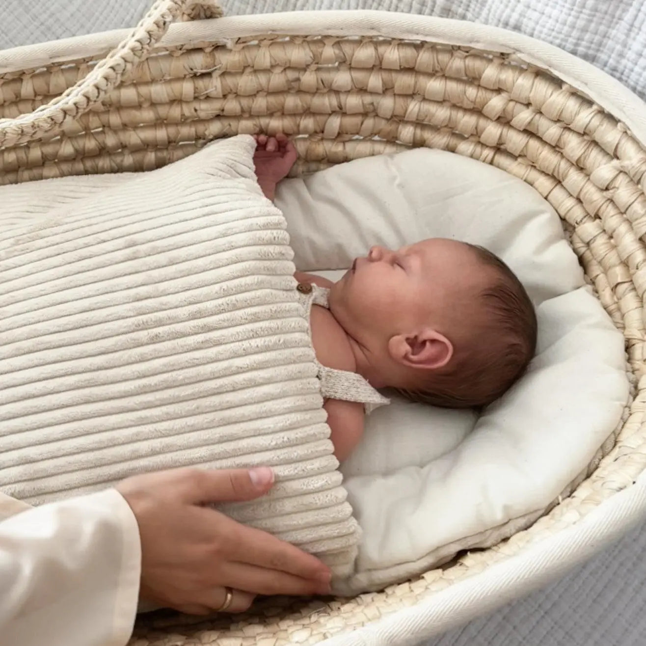 Babyschlafsack Sleepy Cord Creme, Größe 75cm, TOG 2.5