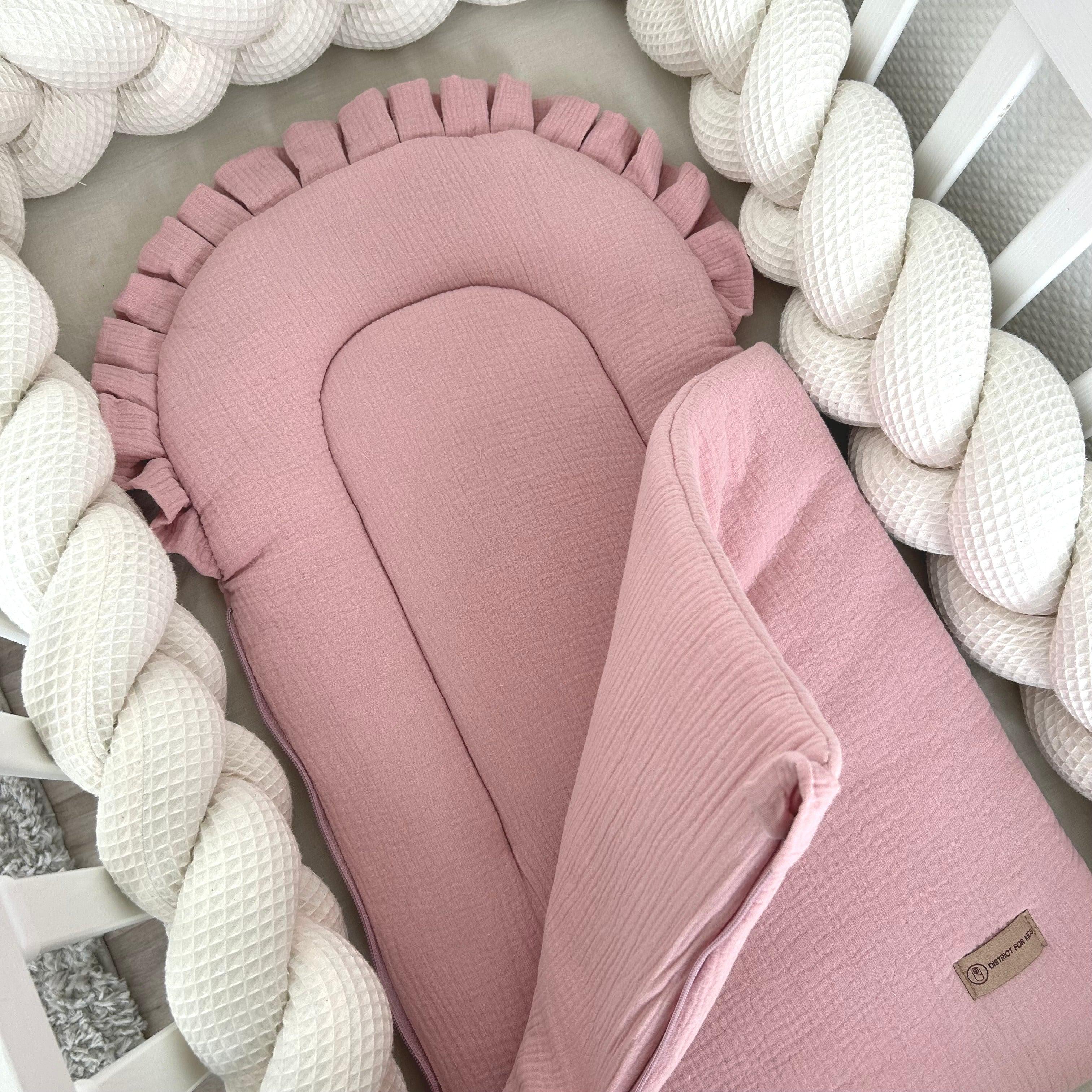 Babyschlafsack Musselin Dreamy– Atmungsaktiver & kuscheliger Ganzjahresschlafsack 2.5 TOG-Babyschlafsack-District for Kids-Beige-75 cm-2.5 Wert-District for Kids