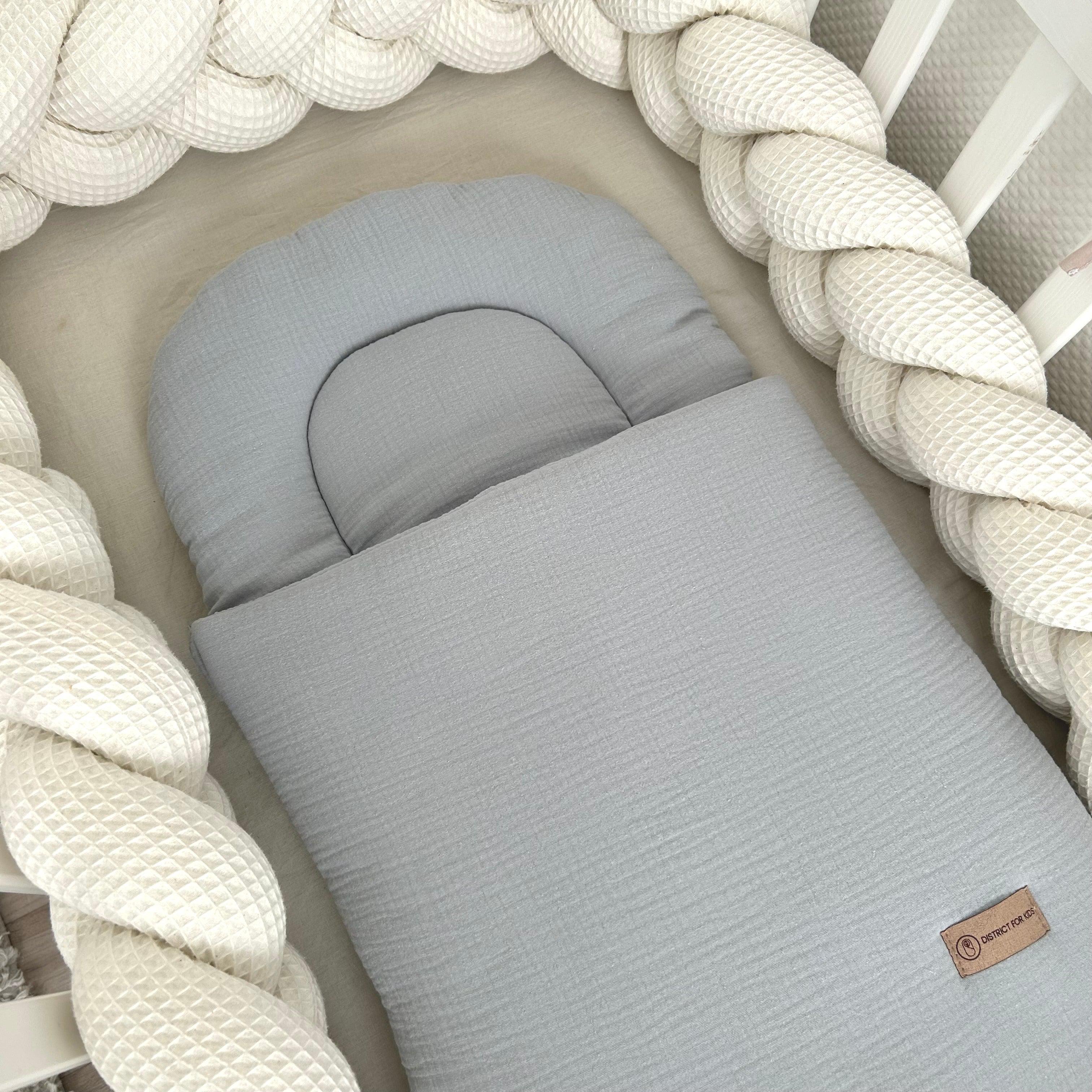 Babyschlafsack Musselin Sleepy – Atmungsaktiver & kuscheliger Ganzjahresschlafsack 2.5 TOG-Babyschlafsack-District for Kids-Beige-75 cm-2.5 Wert-District for Kids