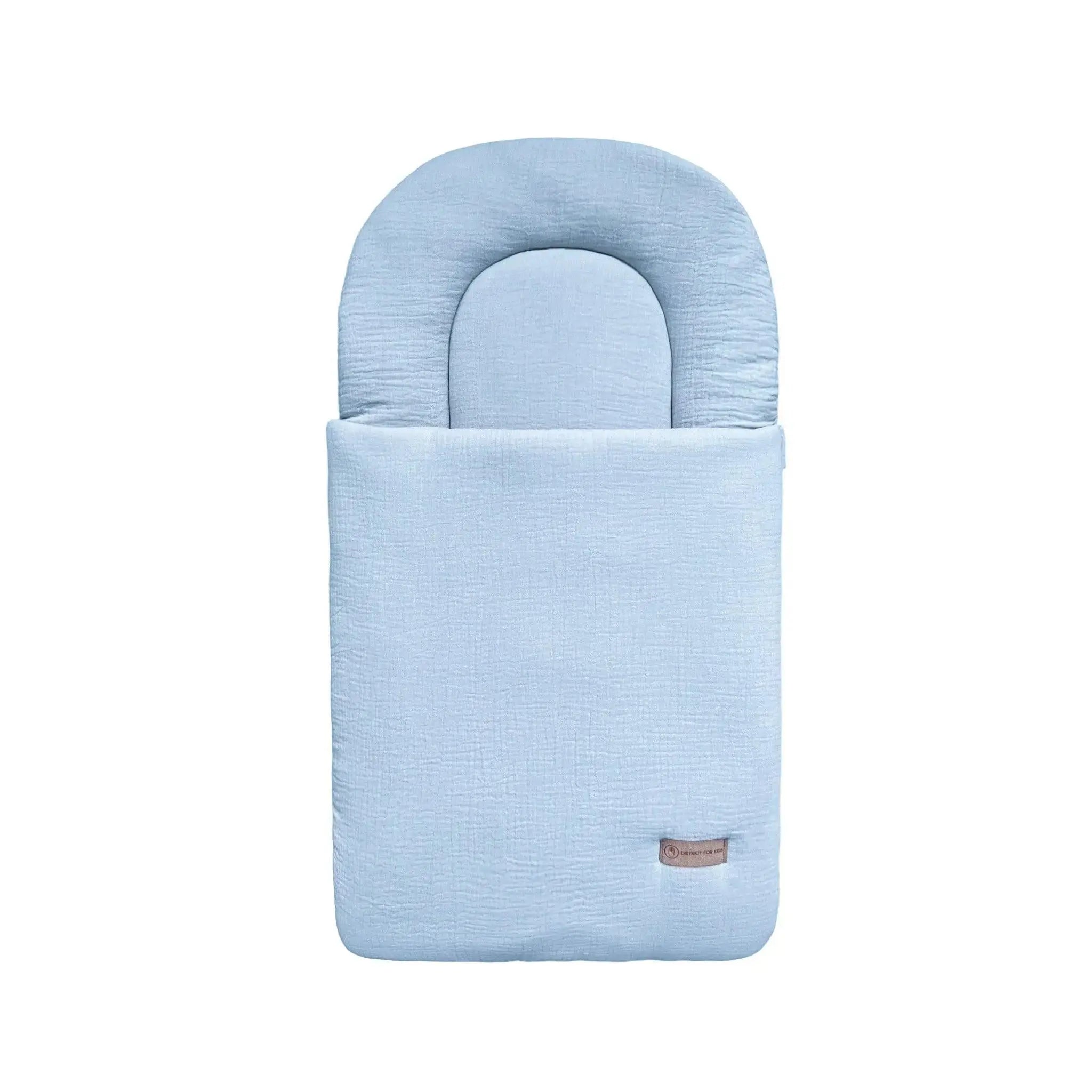 Babyschlafsack Musselin Sleepy – Atmungsaktiver & kuscheliger Ganzjahresschlafsack 2.5 TOG-Babyschlafsack-District for Kids-Blau-75 cm-2.5 Wert-District for Kids