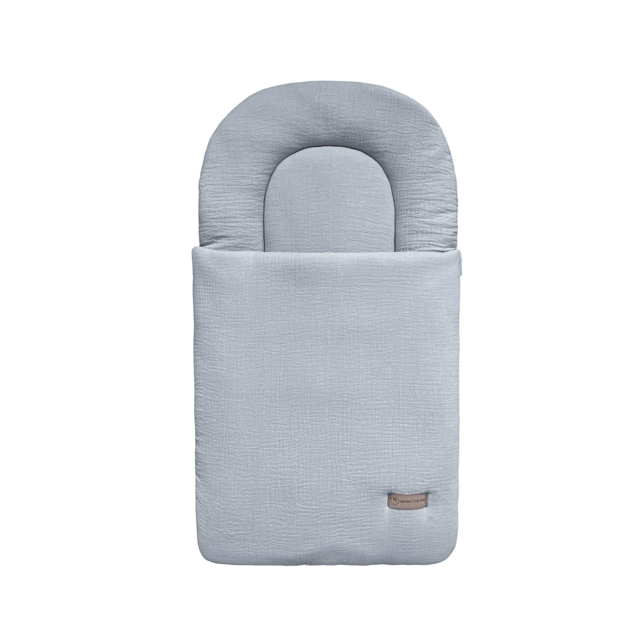 Babyschlafsack Musselin Sleepy – Atmungsaktiver & kuscheliger Ganzjahresschlafsack 2.5 TOG-Babyschlafsack-District for Kids-Grau-75 cm-2.5 Wert-District for Kids