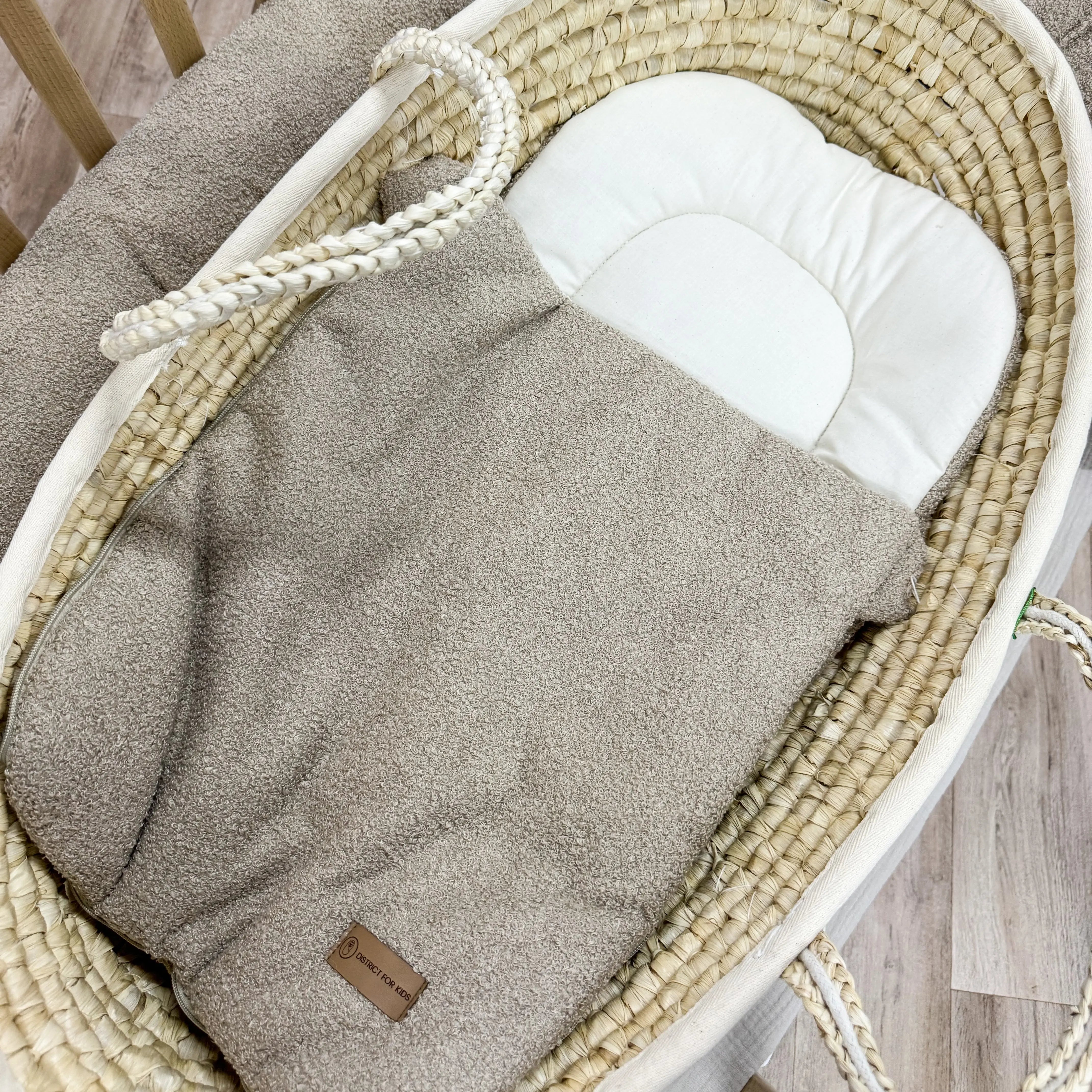 Babyschlafsack Teddystoff Boucle Sleepy | 2.5 TOG-Babyschlafsack-District for Kids-Creme-75 cm-2.5 Wert-District for Kids